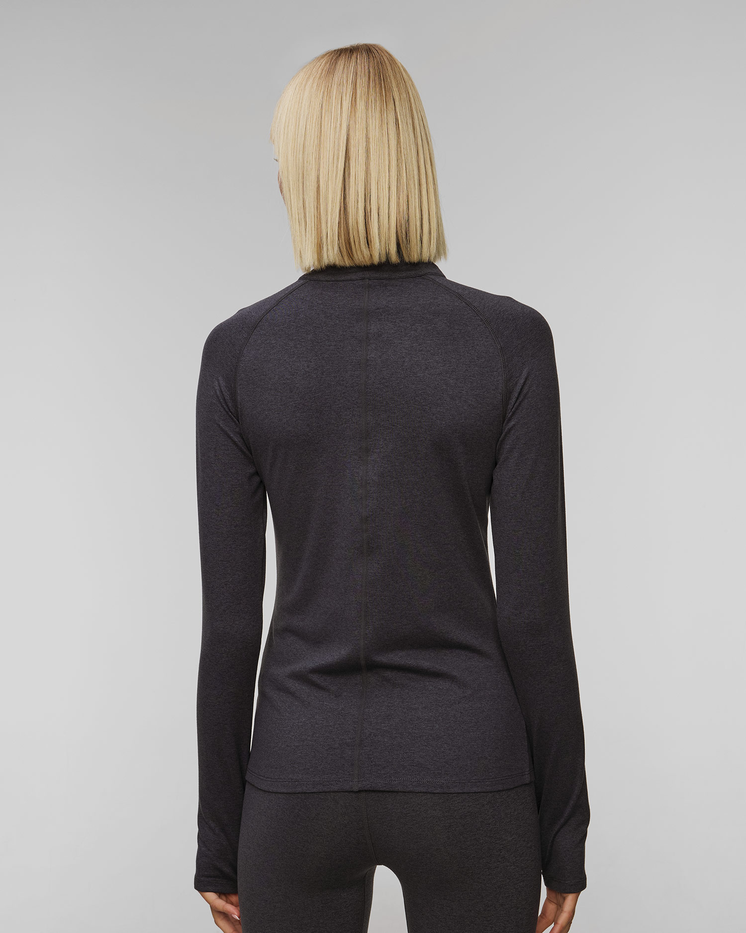 Bluză gri pentru femei Varley Always Warm Base Layer HF Zip