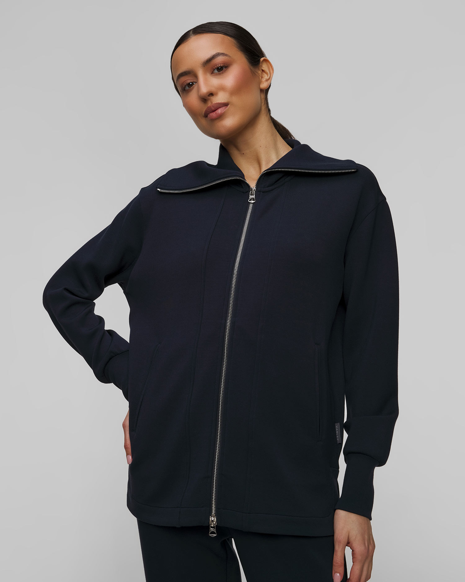 Dámska tmavomodrá mikina Varley Raleigh Zip Through Sweat