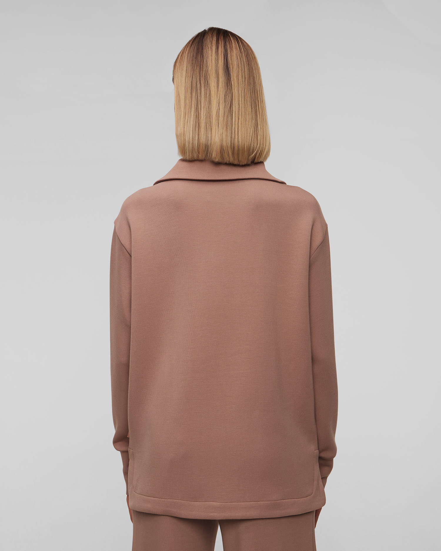 Women's brown sweatshirt Varley Raleigh Zip Through Sweat