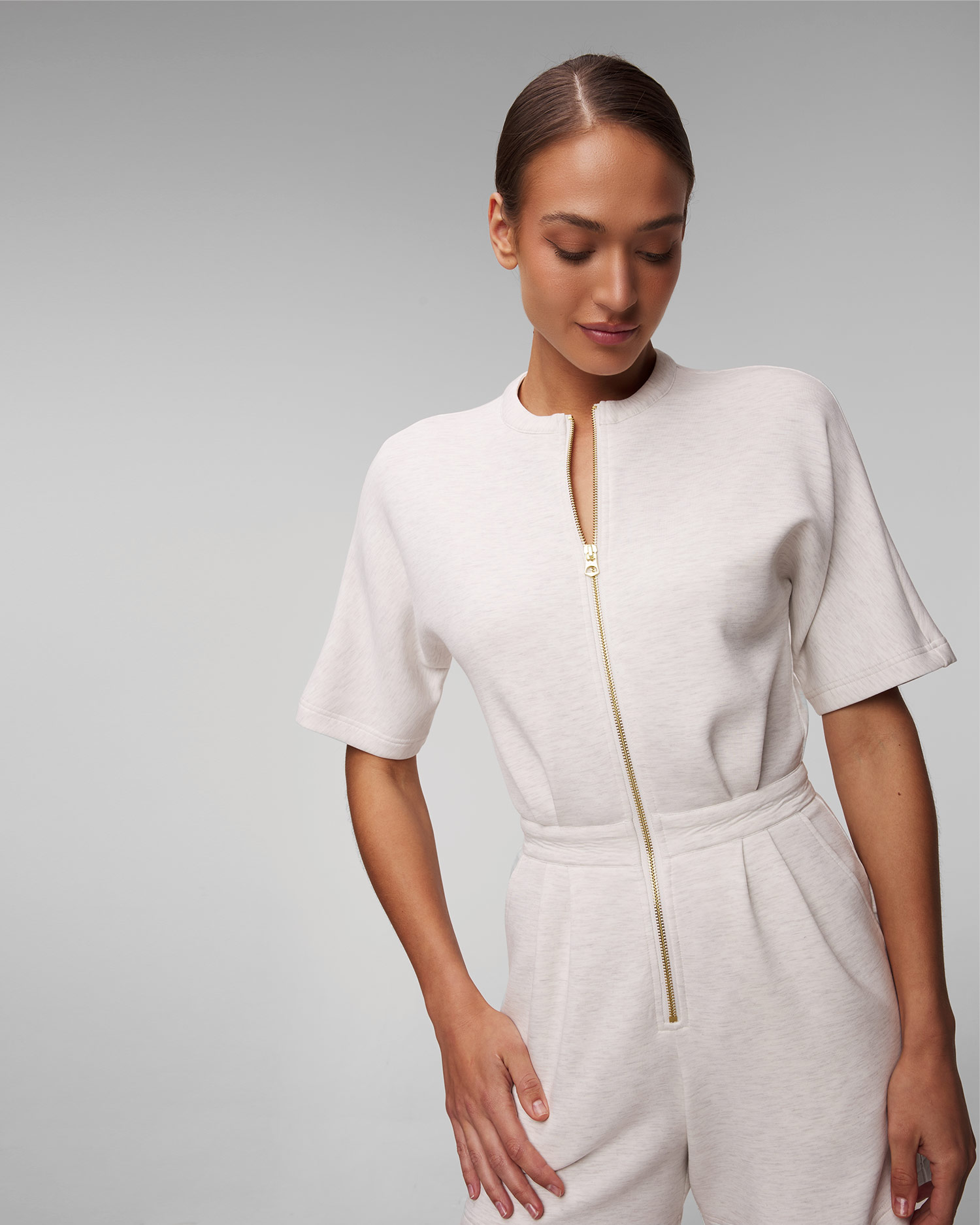 Women’s beige jumpsuit Varley Orlando Playsuit