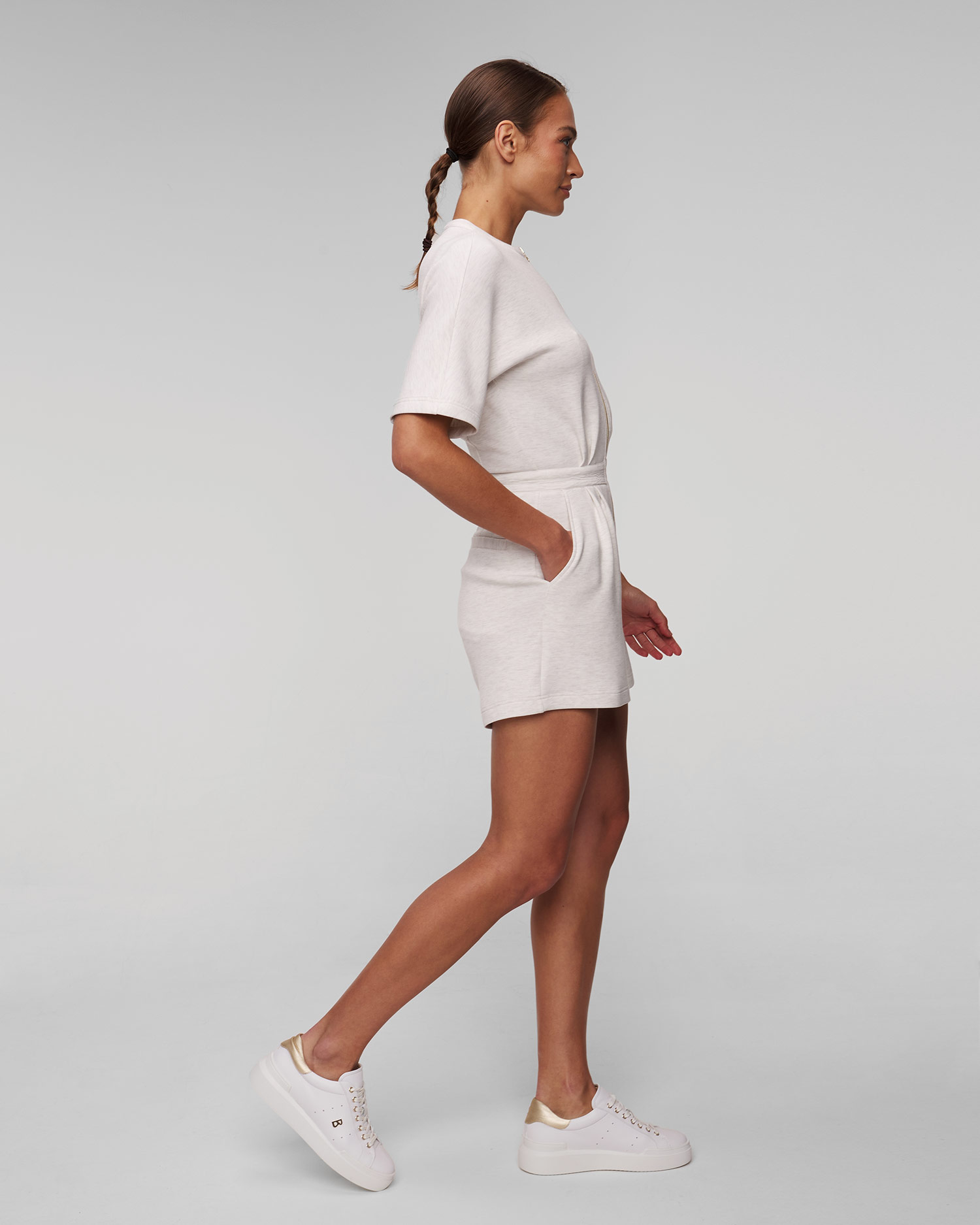 Women’s beige jumpsuit Varley Orlando Playsuit