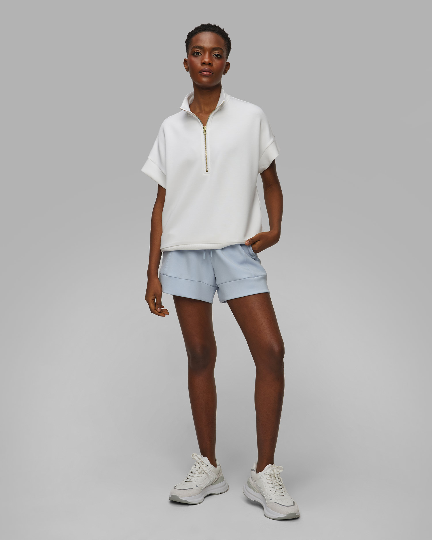 Pantaloni scurți rozi de trening pentru femei Varley Atrium High Rise Short 4.5