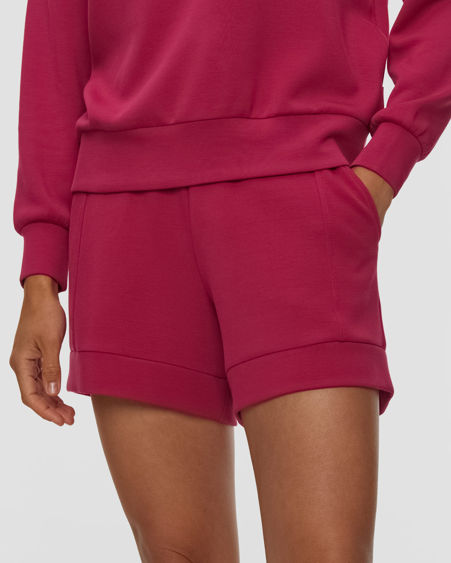 Șorturi pentru femei Varley Atrium High Rise Short 4.5, Culoare/Model: Czerwony,Różowy