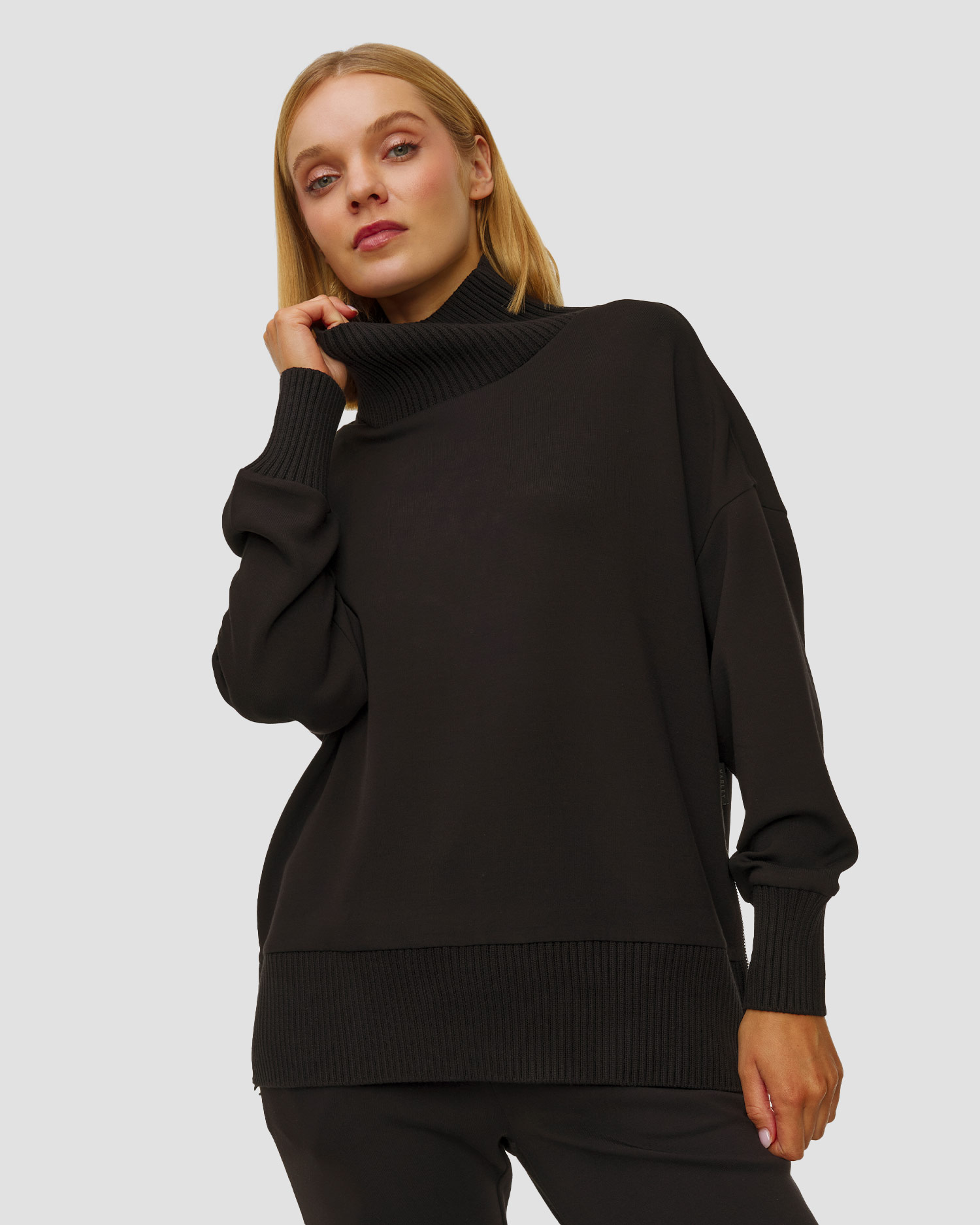 Women's black turtleneck sweatshirt Varley Barker High Neck Sweat