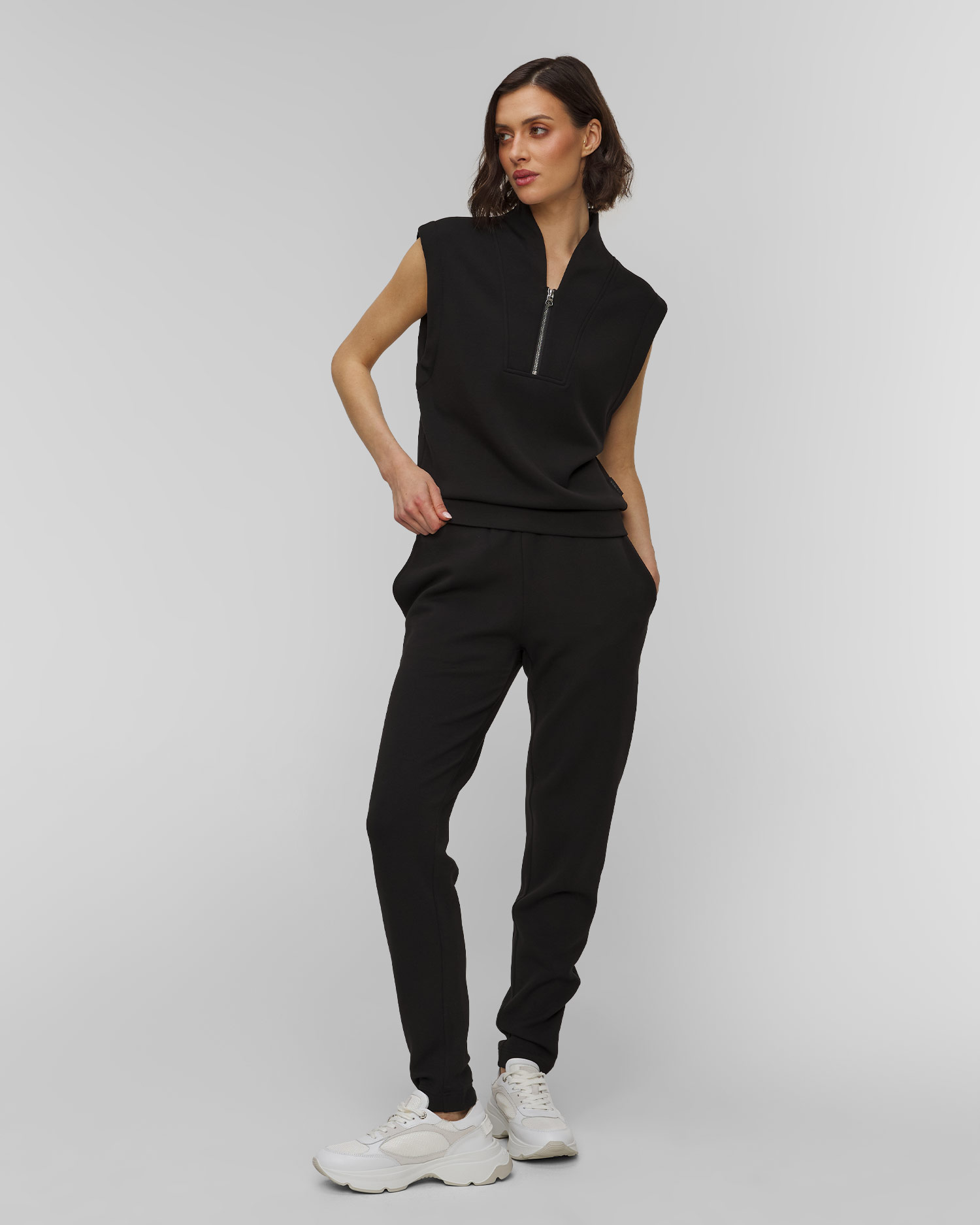 Pantalon noir pour femmes Varley The Slim Zip Hem Pant 29.5