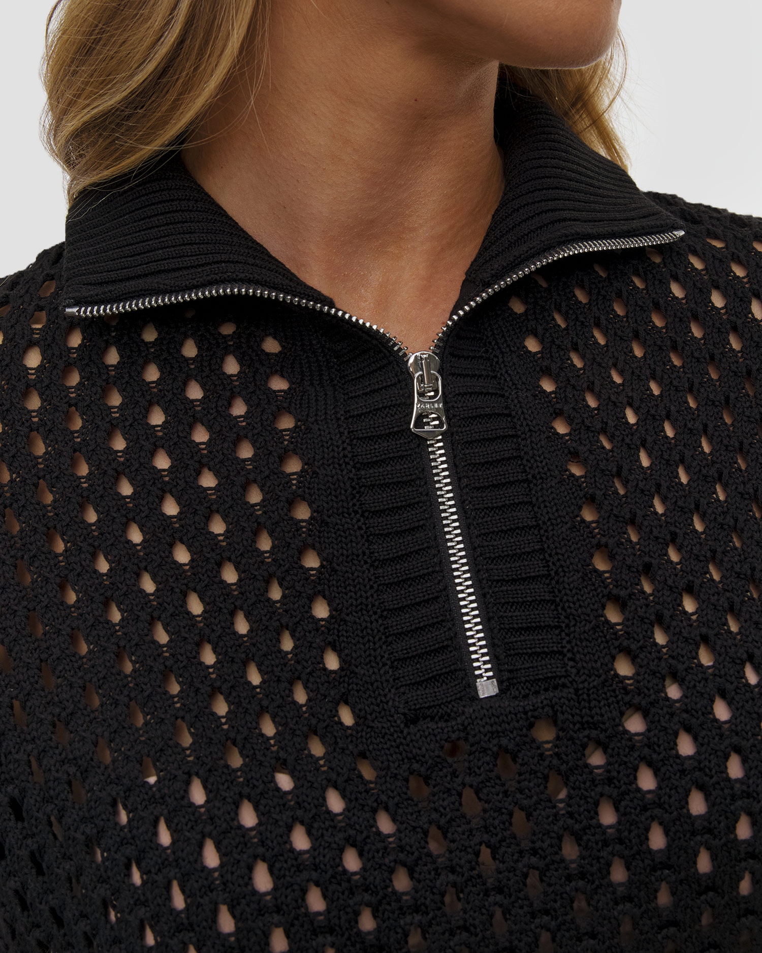 Pulover negru pentru femei Varley Gaines Half Zip Knit
