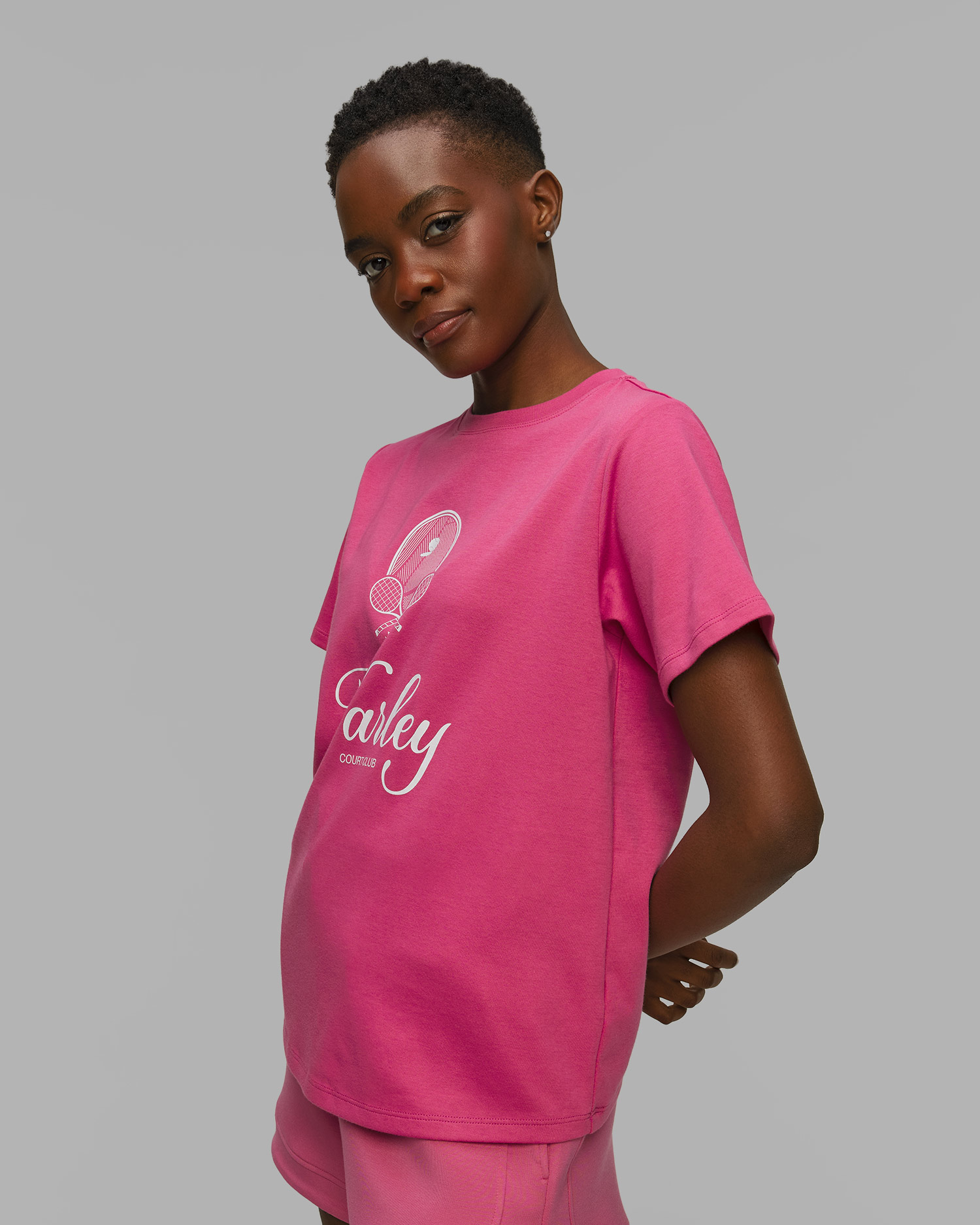 Varley Coventry Branded Tee Damen-T-Shirt in Pink