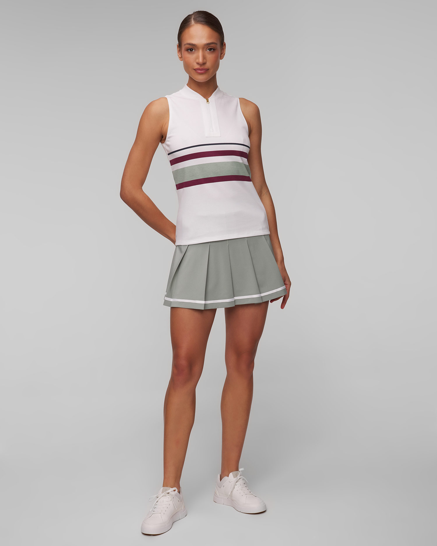 Biały top damski Varley Maya Performance Tank