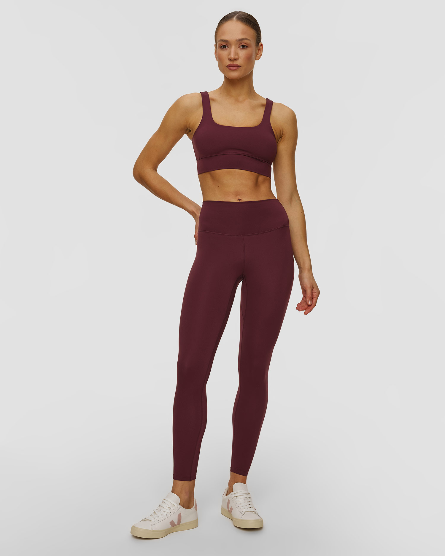 Varley Freesoft High Rise Legging 25 Damen-Leggings in Dunkelrot