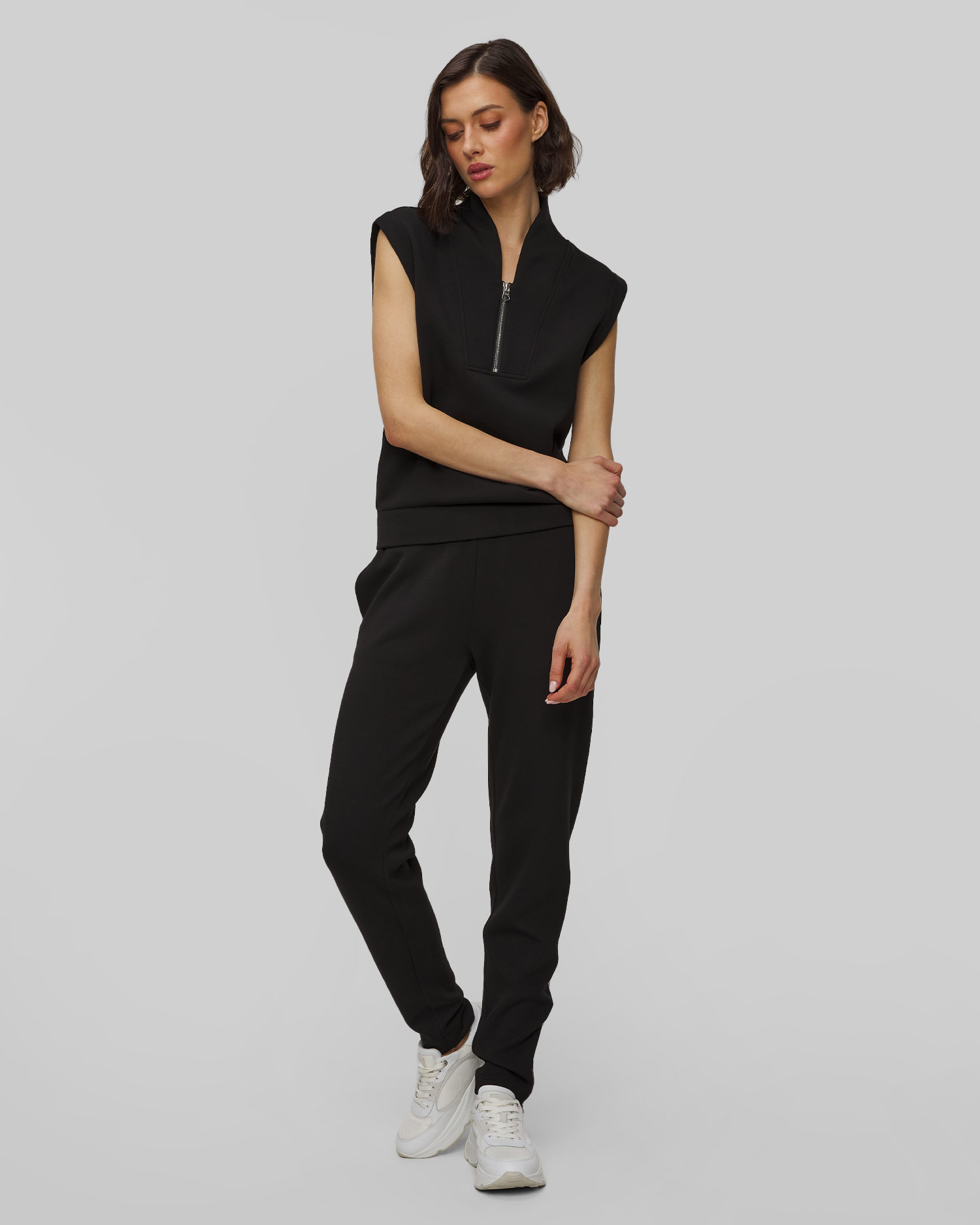 Černá dámská mikina z viskózy Varley Loretta Half Zip