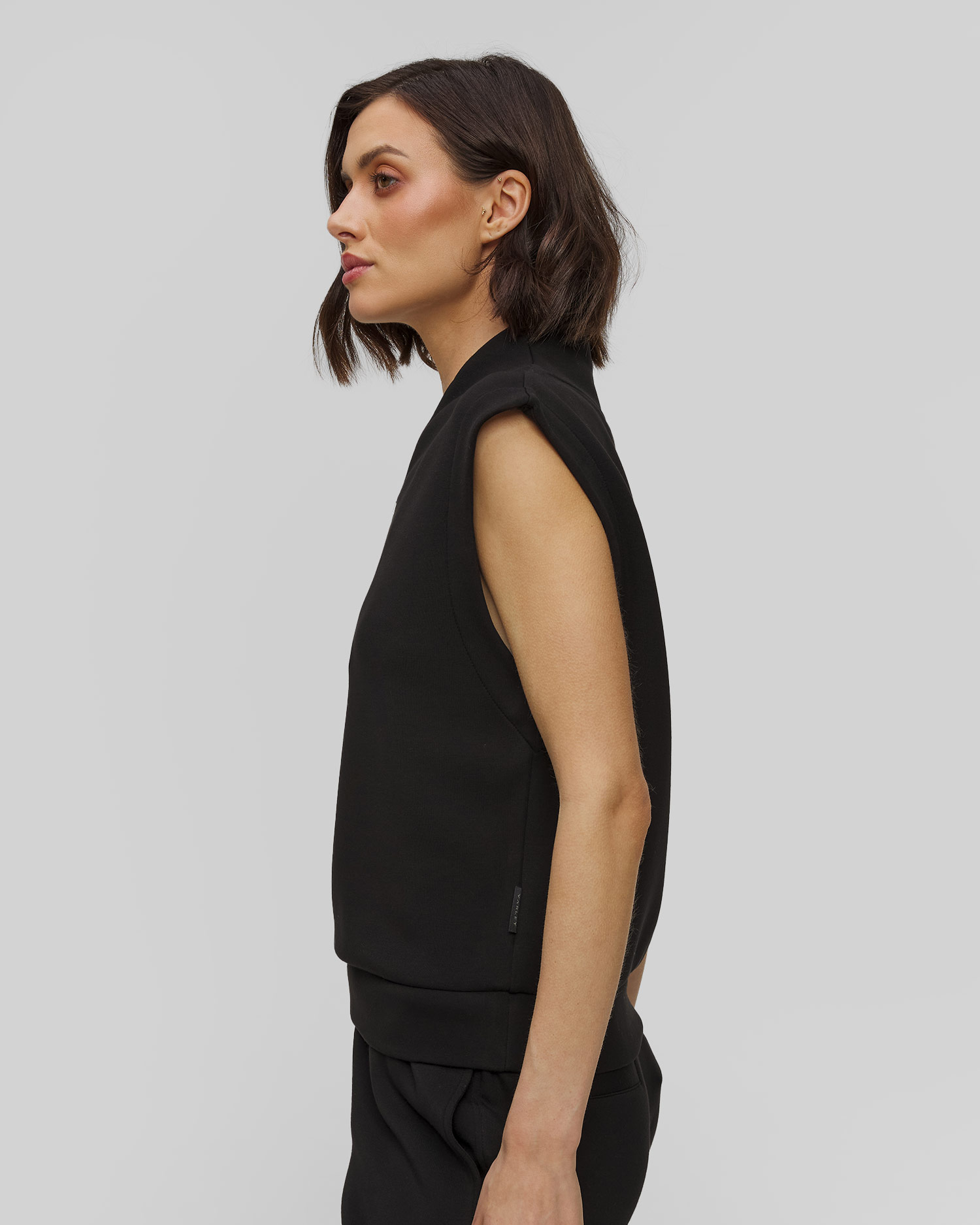 Sweat-shirt en viscose noir pour femmes Varley Loretta Half Zip