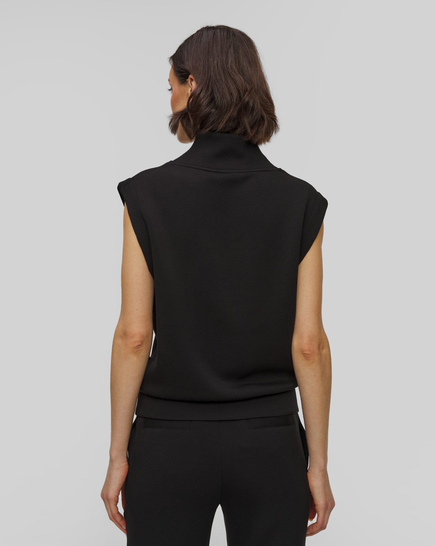 Sweat-shirt en viscose noir pour femmes Varley Loretta Half Zip