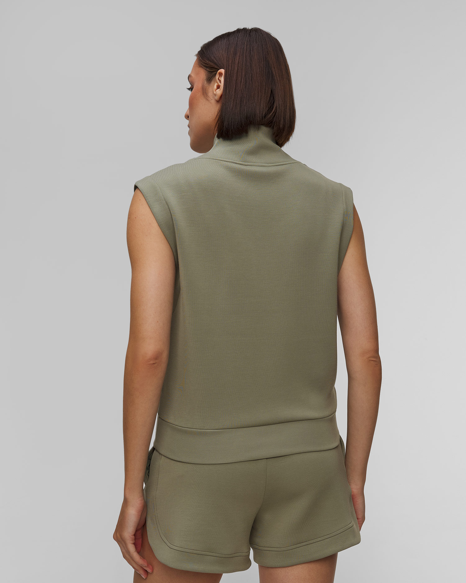 Women's green viscose sweatshirt Varley Loretta Half Zip