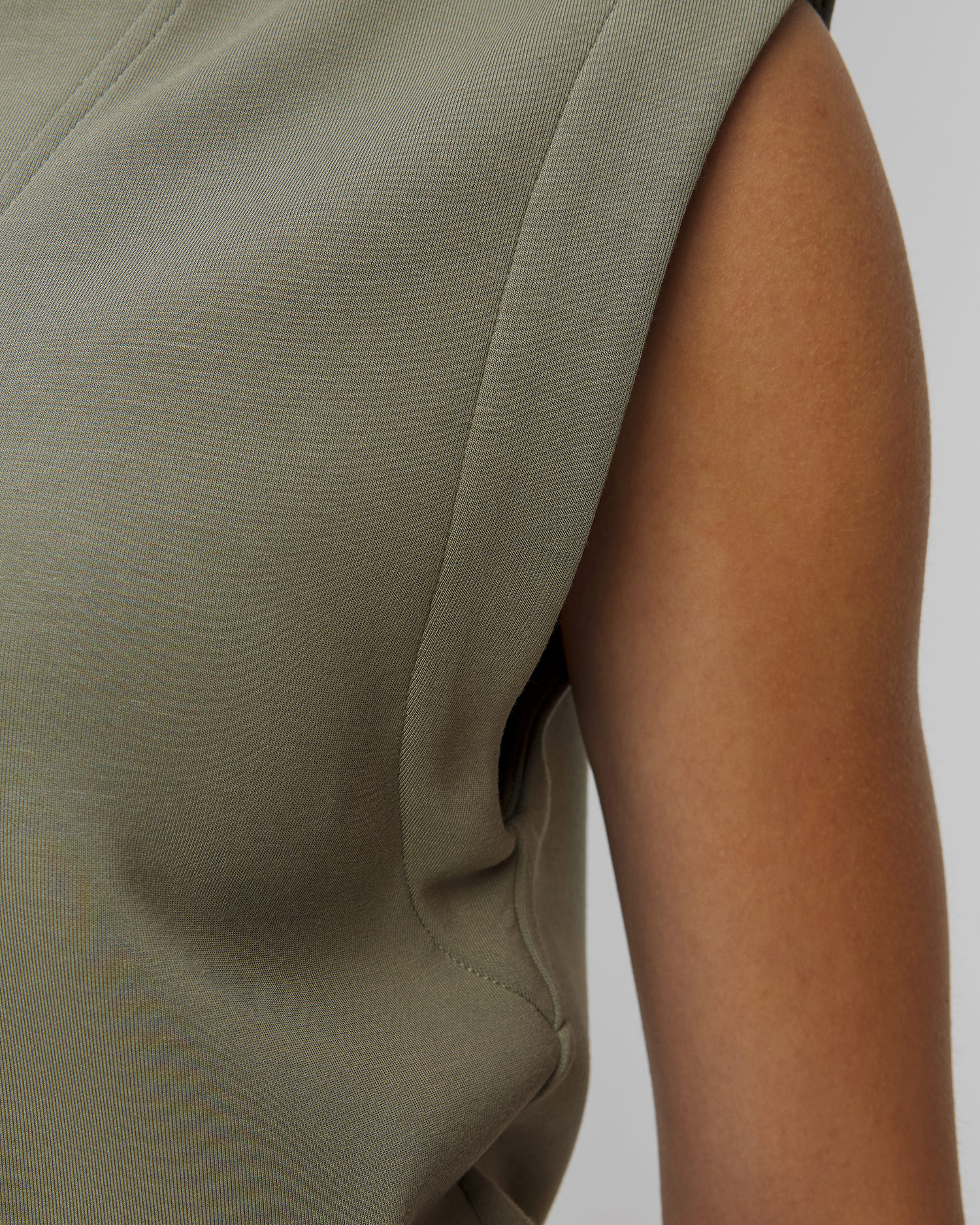 Women's green viscose sweatshirt Varley Loretta Half Zip