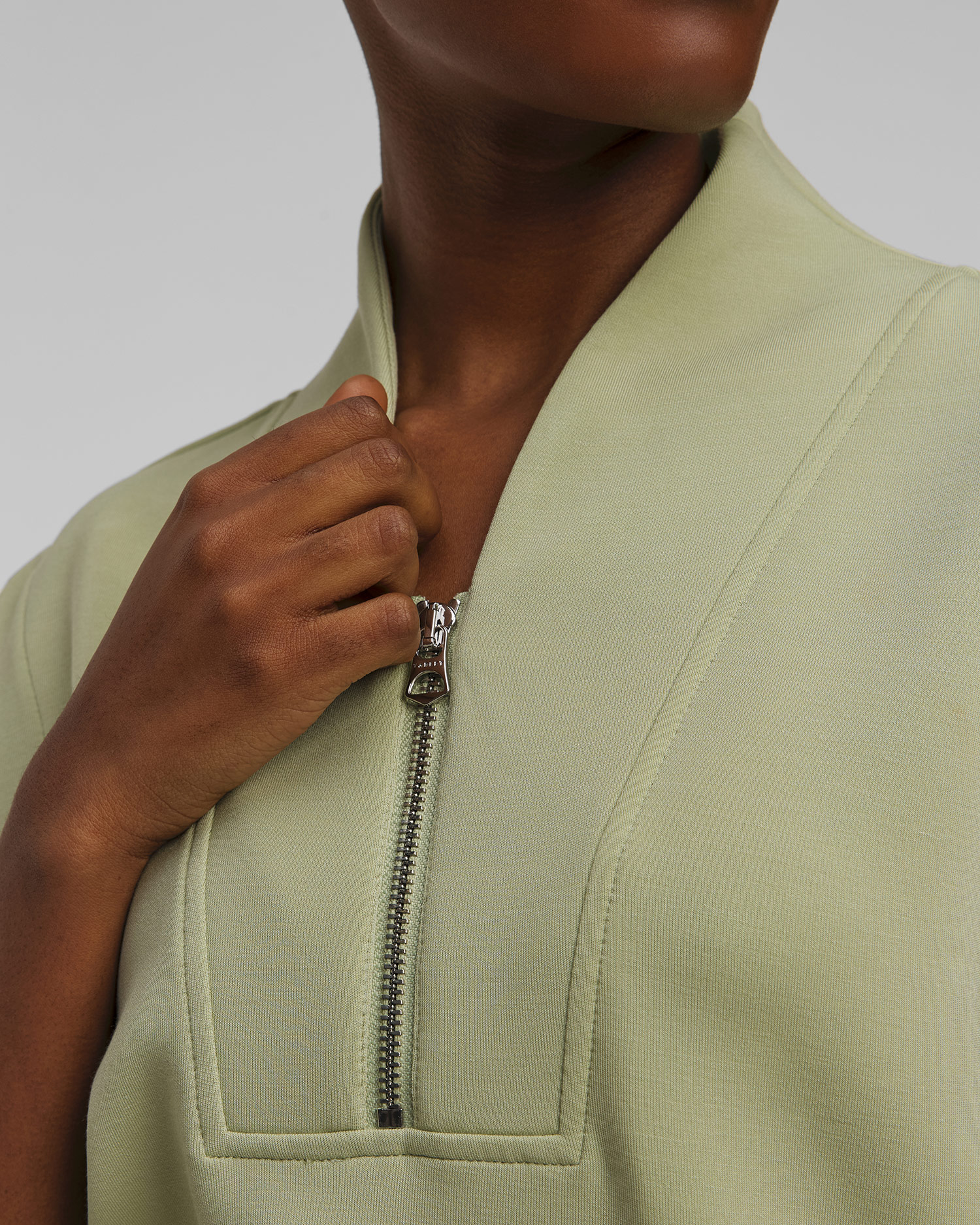 Sweat-shirt vert pour femmes Varley Loretta Half Zip 