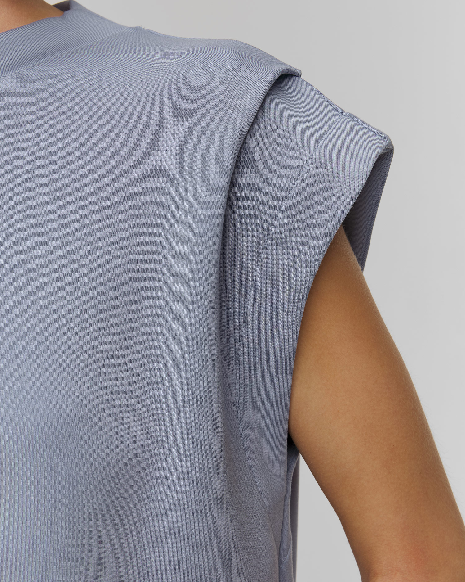 Sweat-shirt en viscose blue pour femmes Varley Otis Sleeveless Sweat