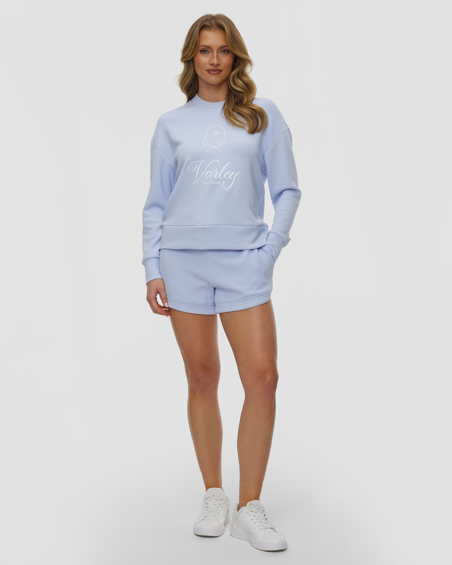 Dámské světle modré šortky Varley Ollie High Rise Short 3.5