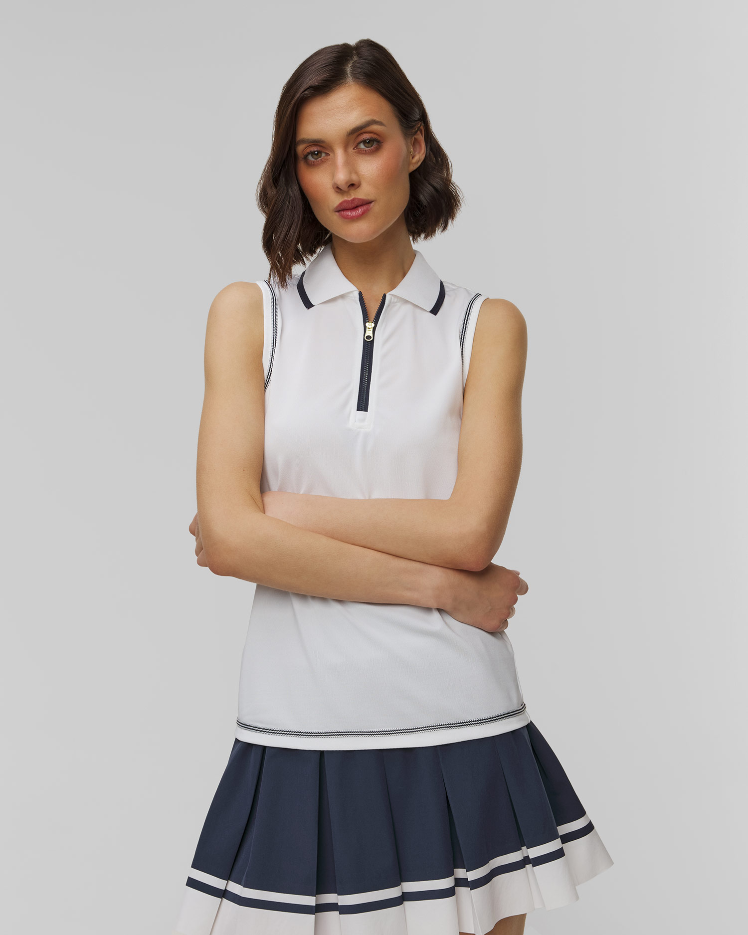 Bílá dámská polokošile s krátkými rukávy Varley Cammie Performance Tank