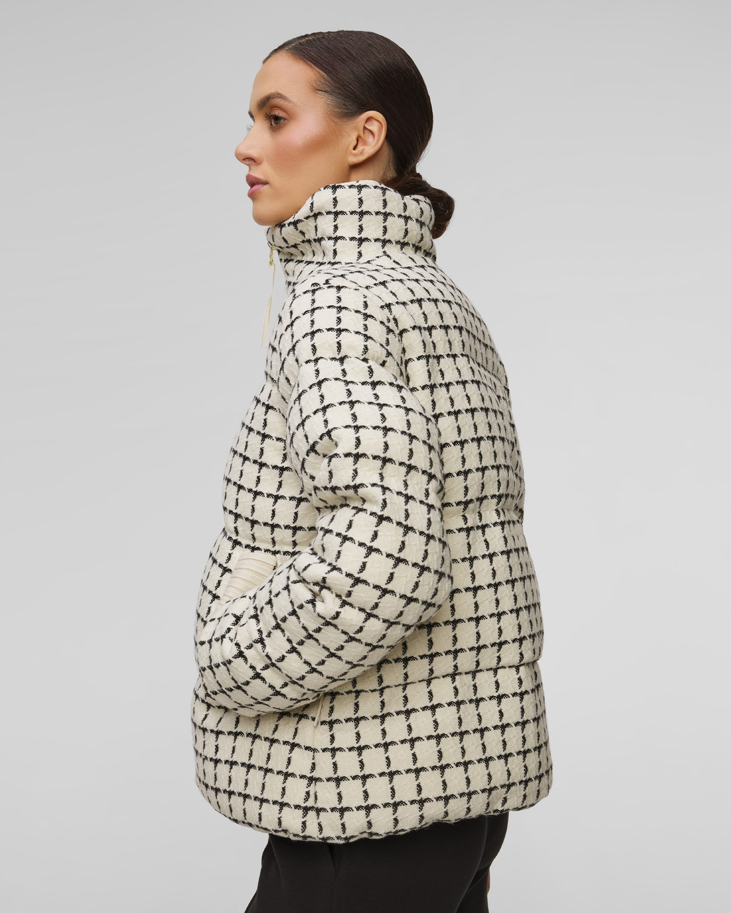 Veste en laine pour femmes Varley Eugene Check Short Puffer