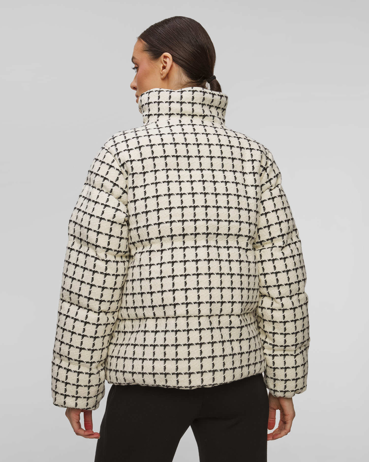 Veste en laine pour femmes Varley Eugene Check Short Puffer