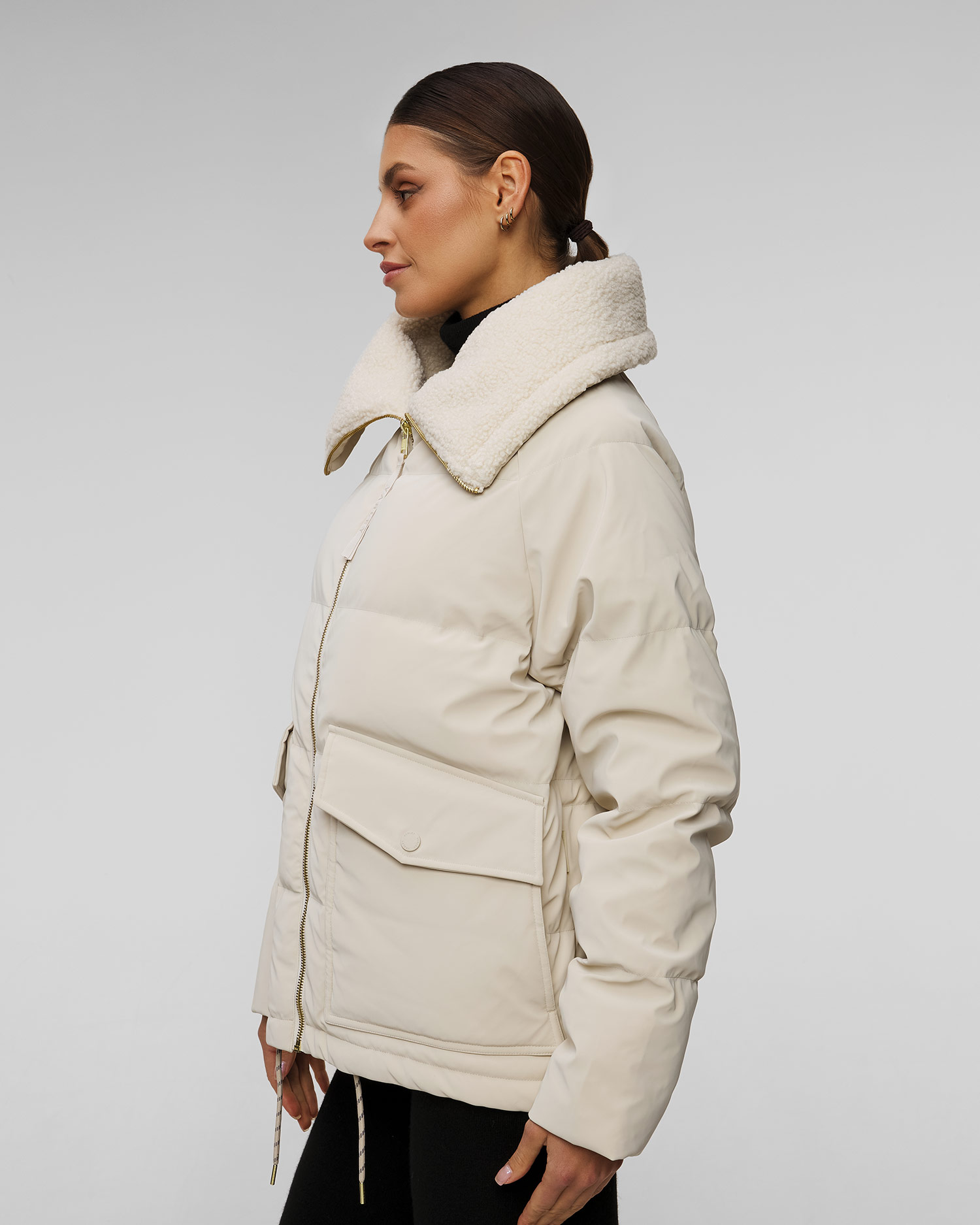 Beżowa kurtka damska Varley Roseville Down Jacket