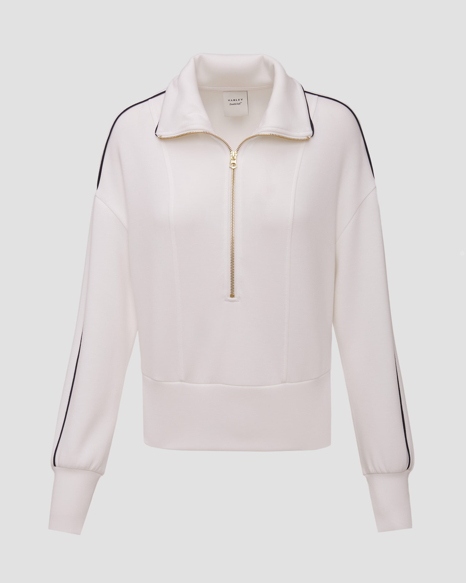 Women's white sweatshirt Varley Davenport Half Zip