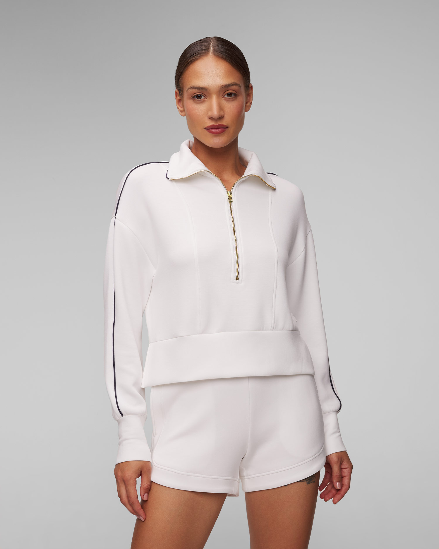 Bílá dámská mikina Varley Davenport Half Zip