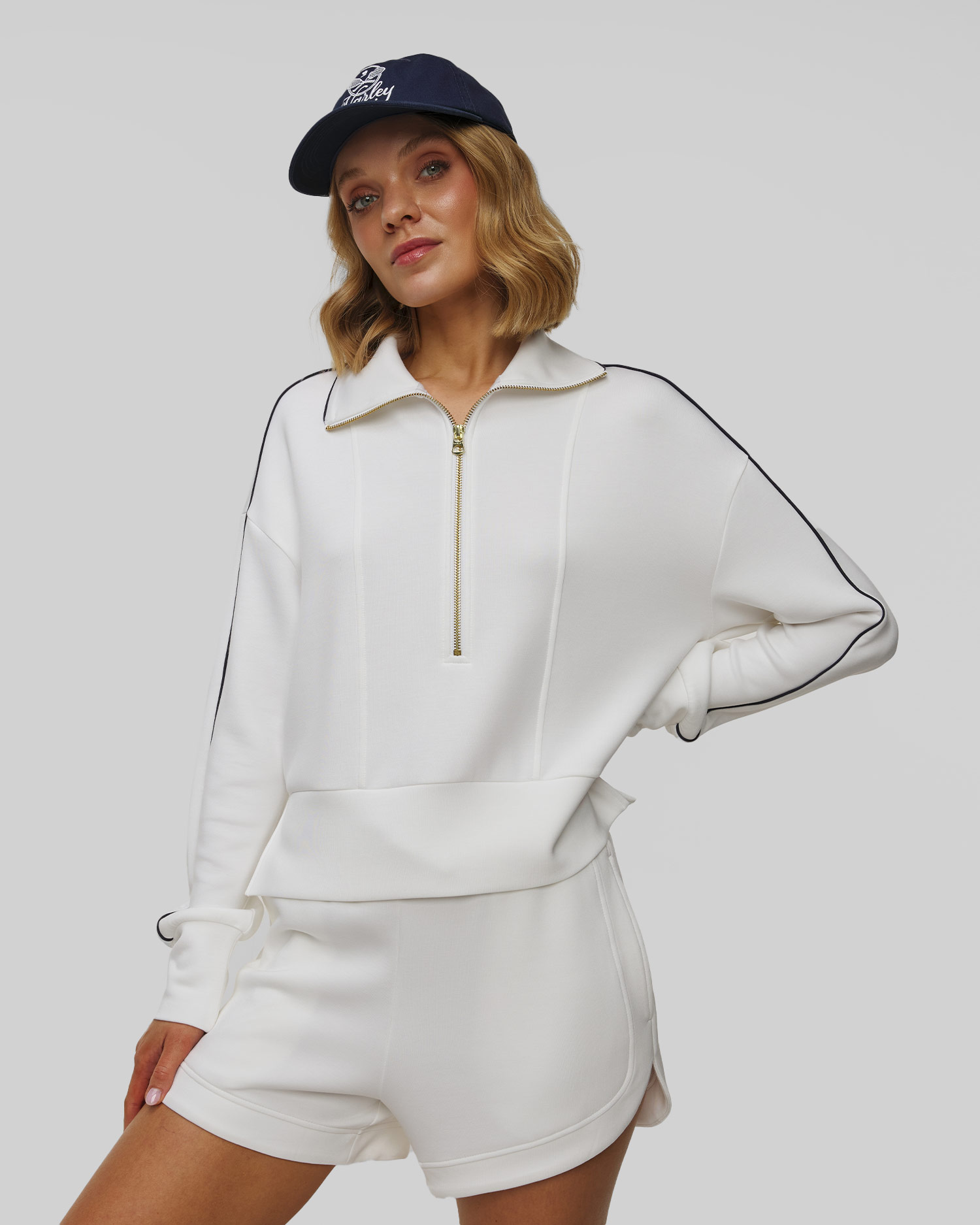 Bílá dámská mikina Varley Davenport Half Zip