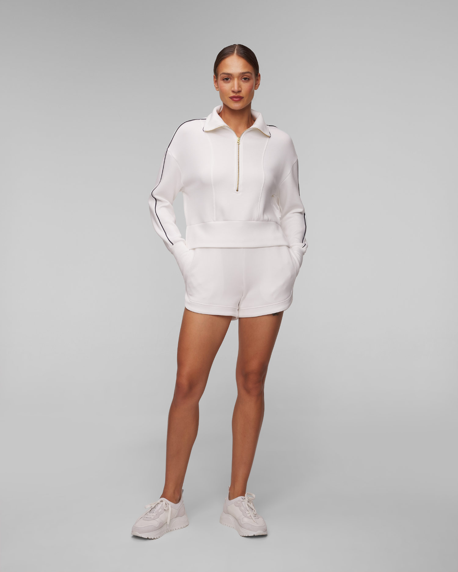 Bílá dámská mikina Varley Davenport Half Zip