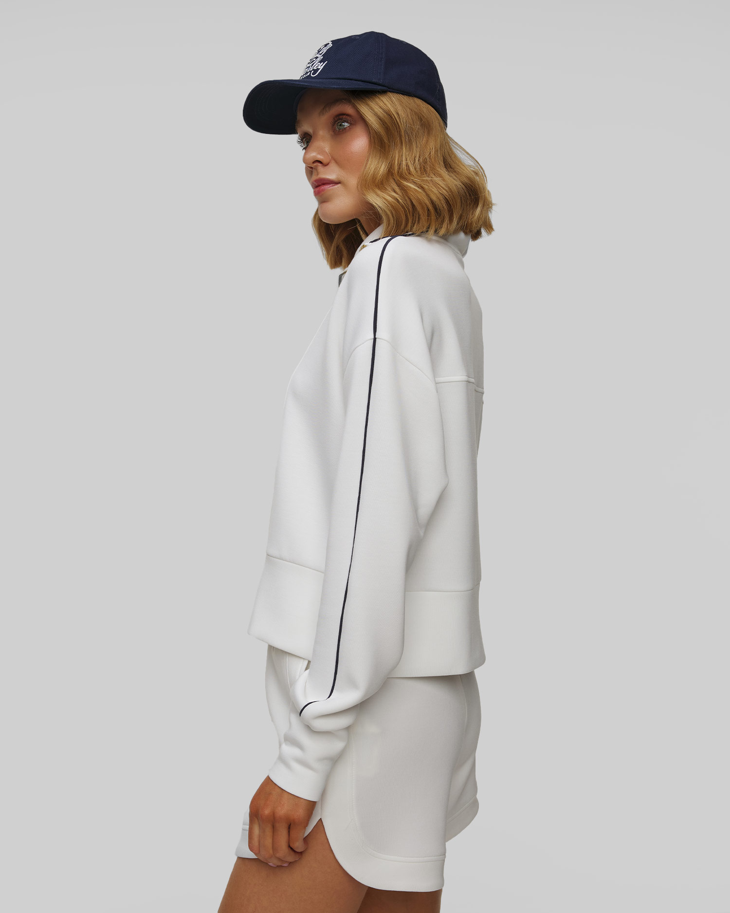 Bílá dámská mikina Varley Davenport Half Zip
