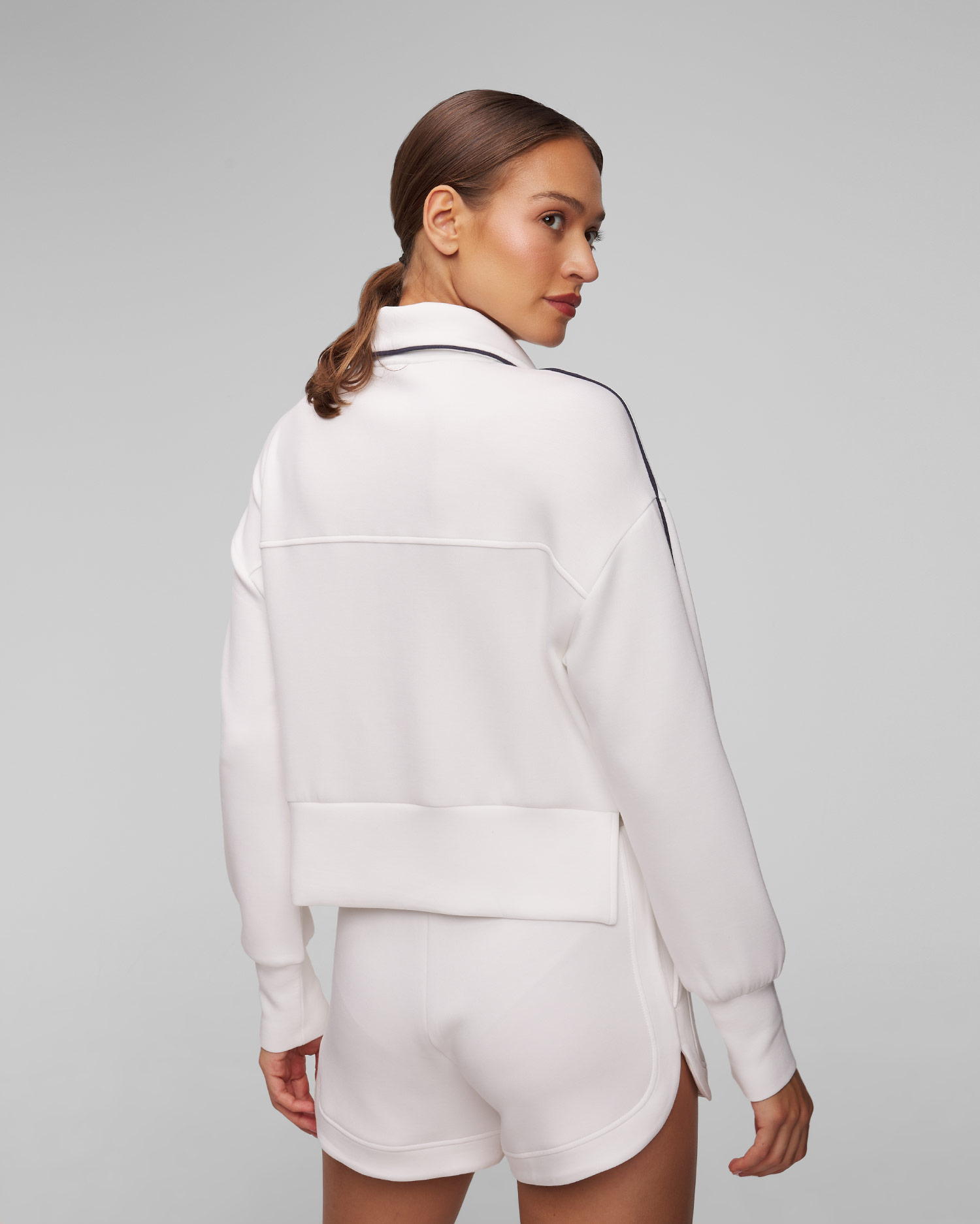 Bílá dámská mikina Varley Davenport Half Zip