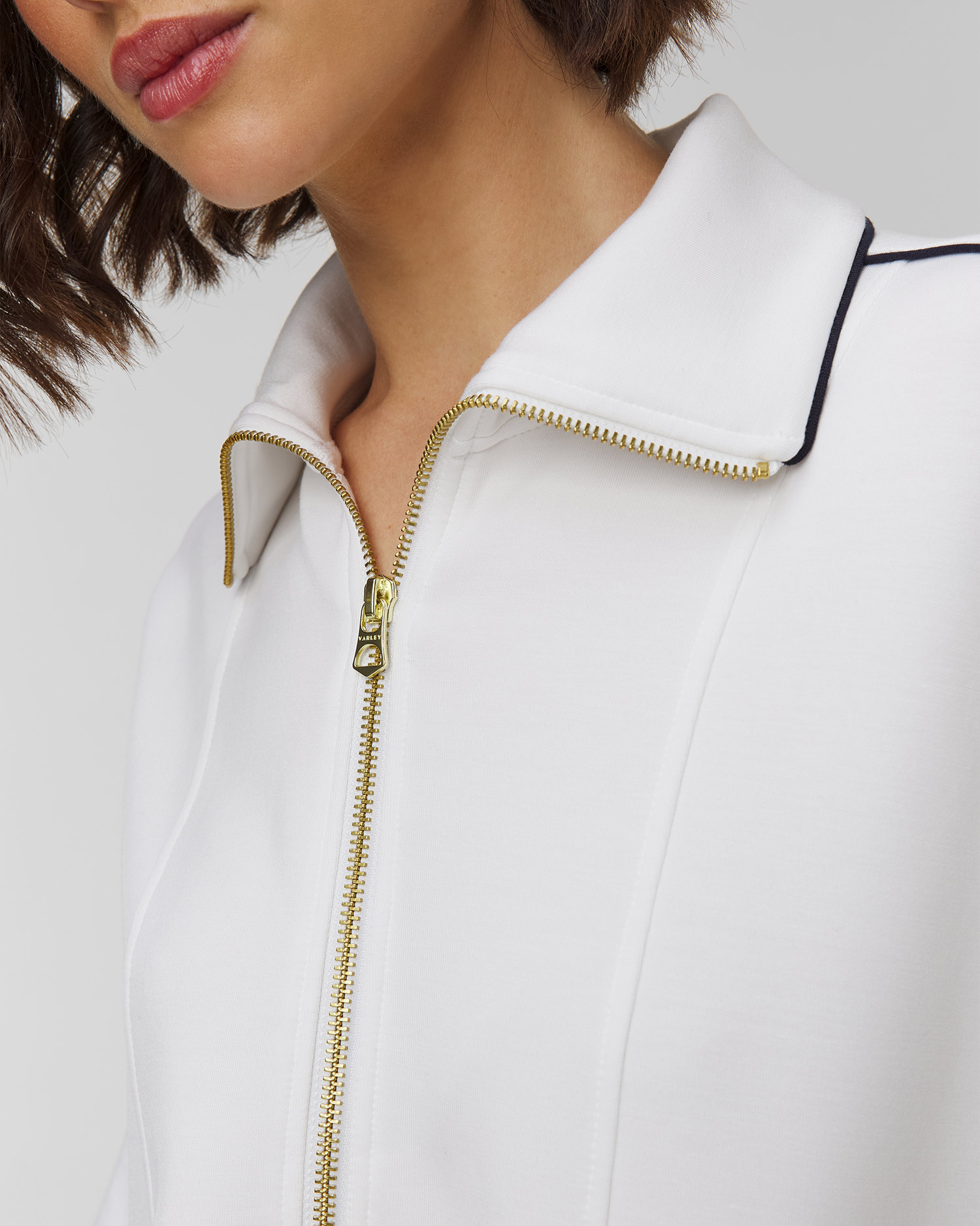 Women's white sweatshirt Varley Davenport Half Zip