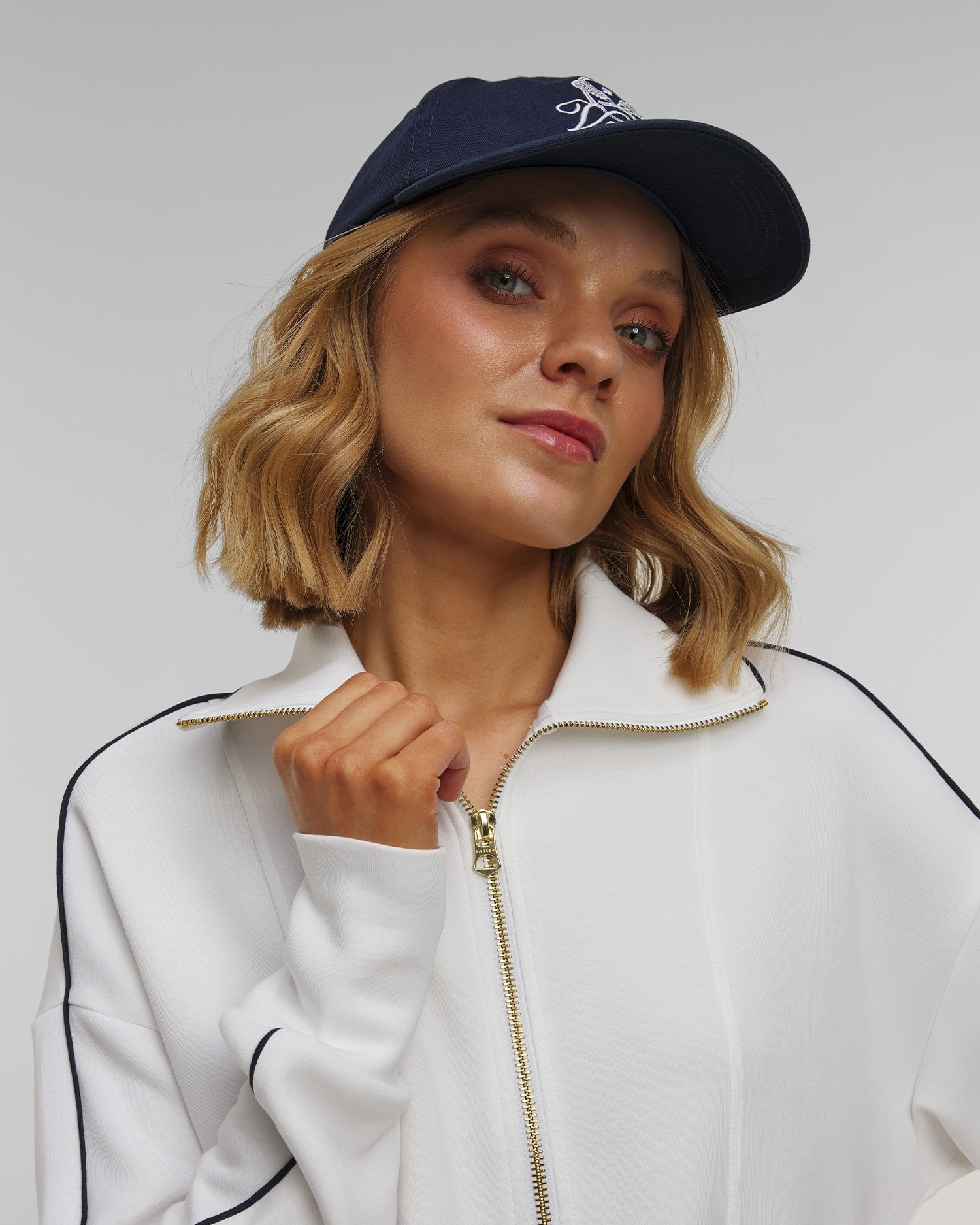 Bílá dámská mikina Varley Davenport Half Zip