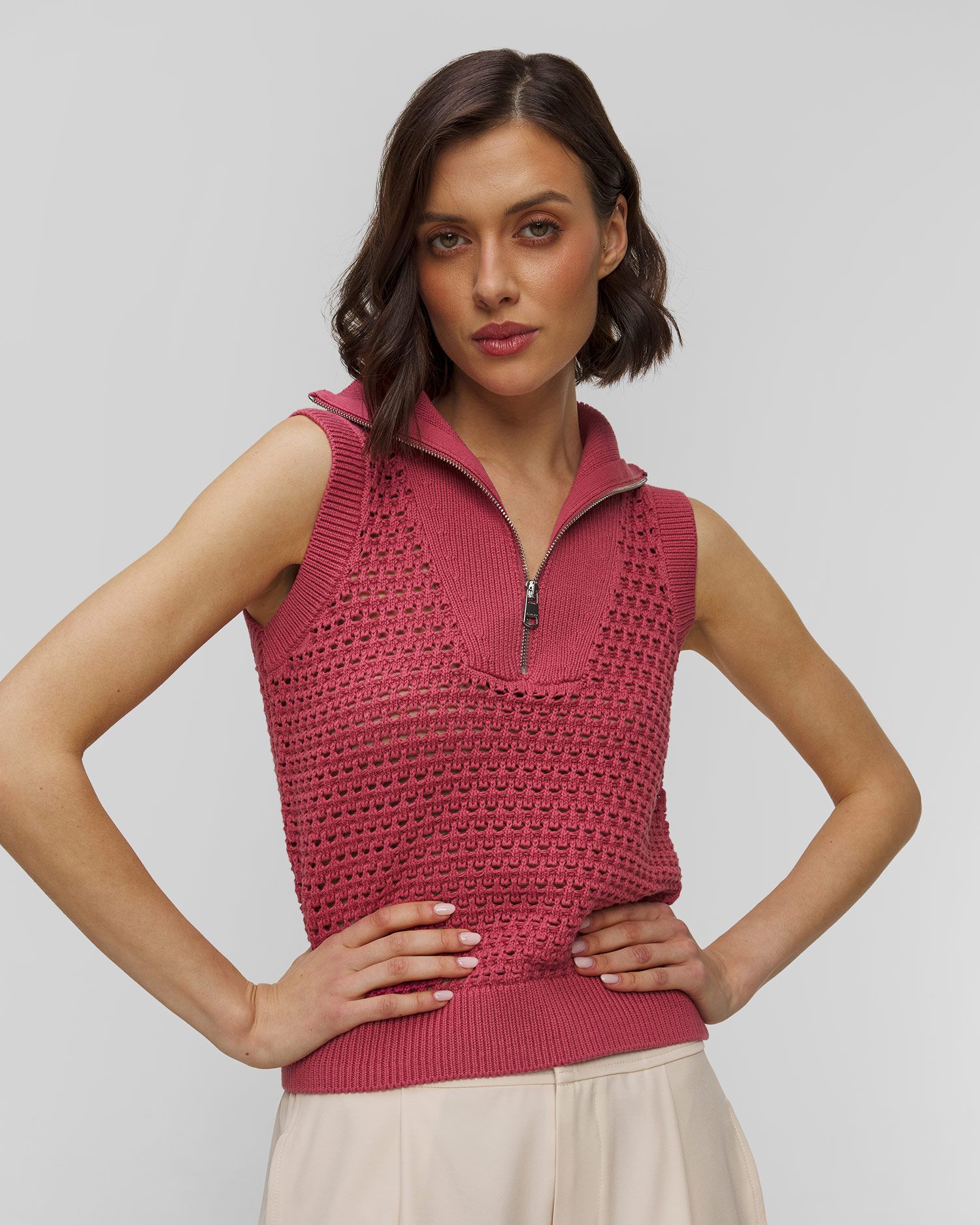 Dámská vesta na zip Varley Bains Half Zip Tank