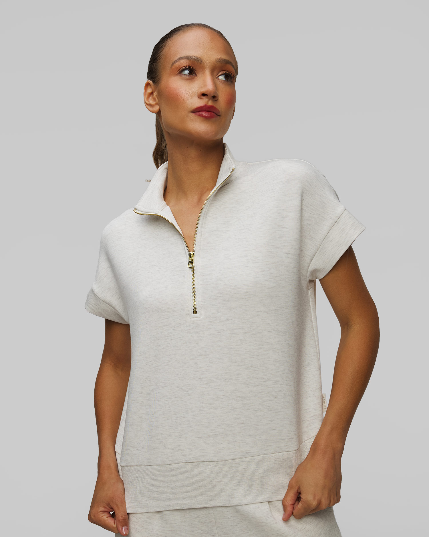 Dámská šedá mikina Varley Ritchie Short Sleeve Sweat