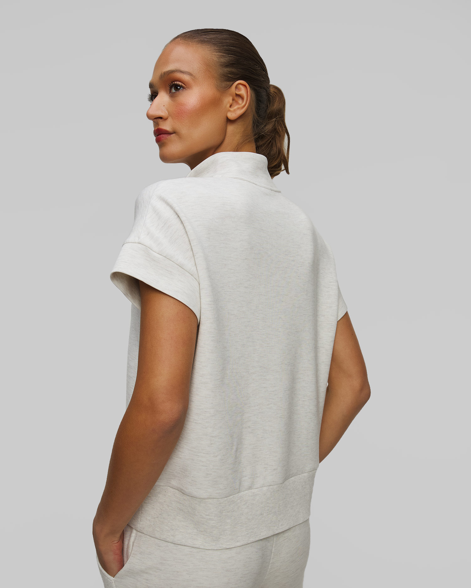 Szara bluza damska Varley Ritchie Short Sleeve Sweat