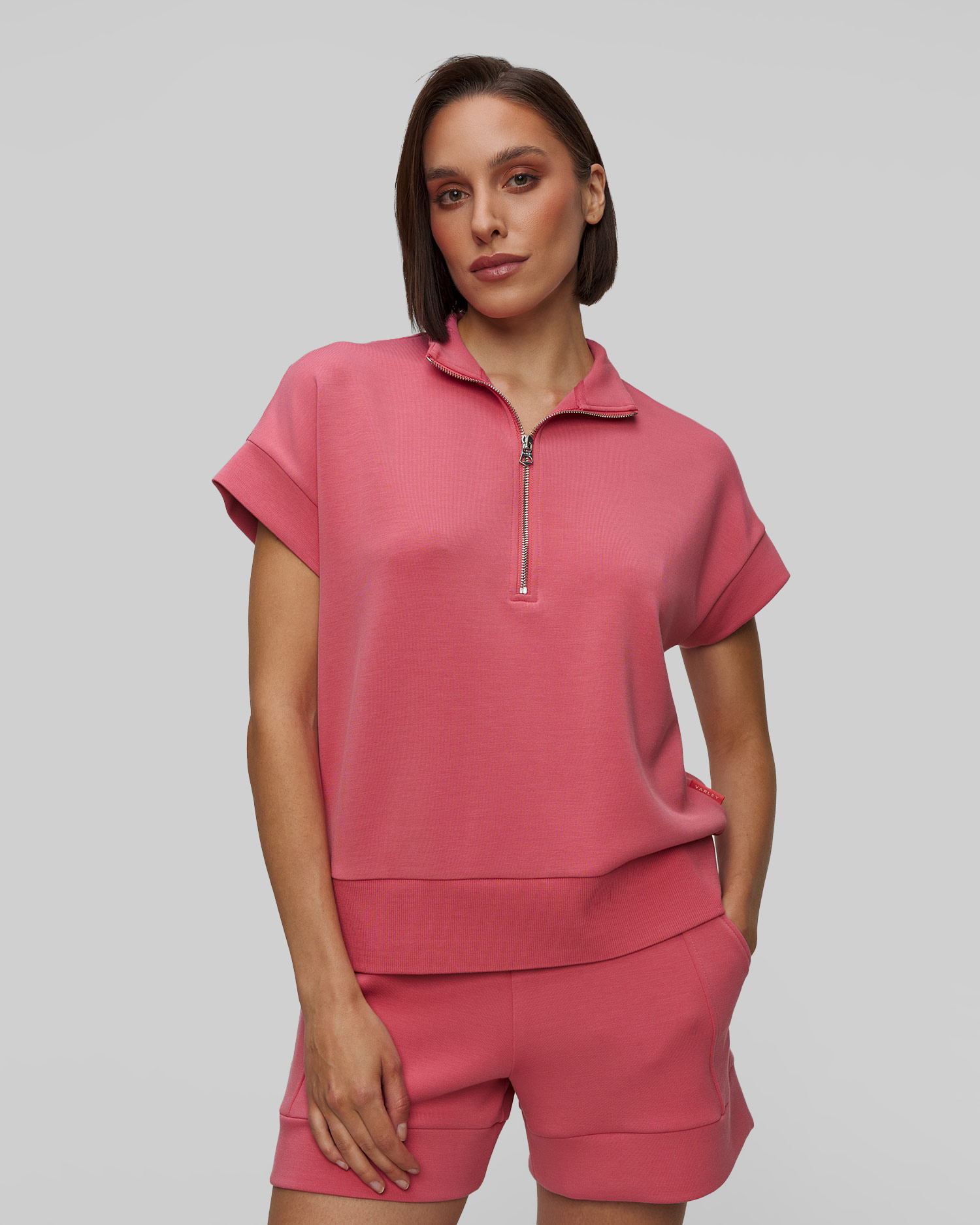 Women's pink Varley Ritchie Short Sleeve Sweatshirt