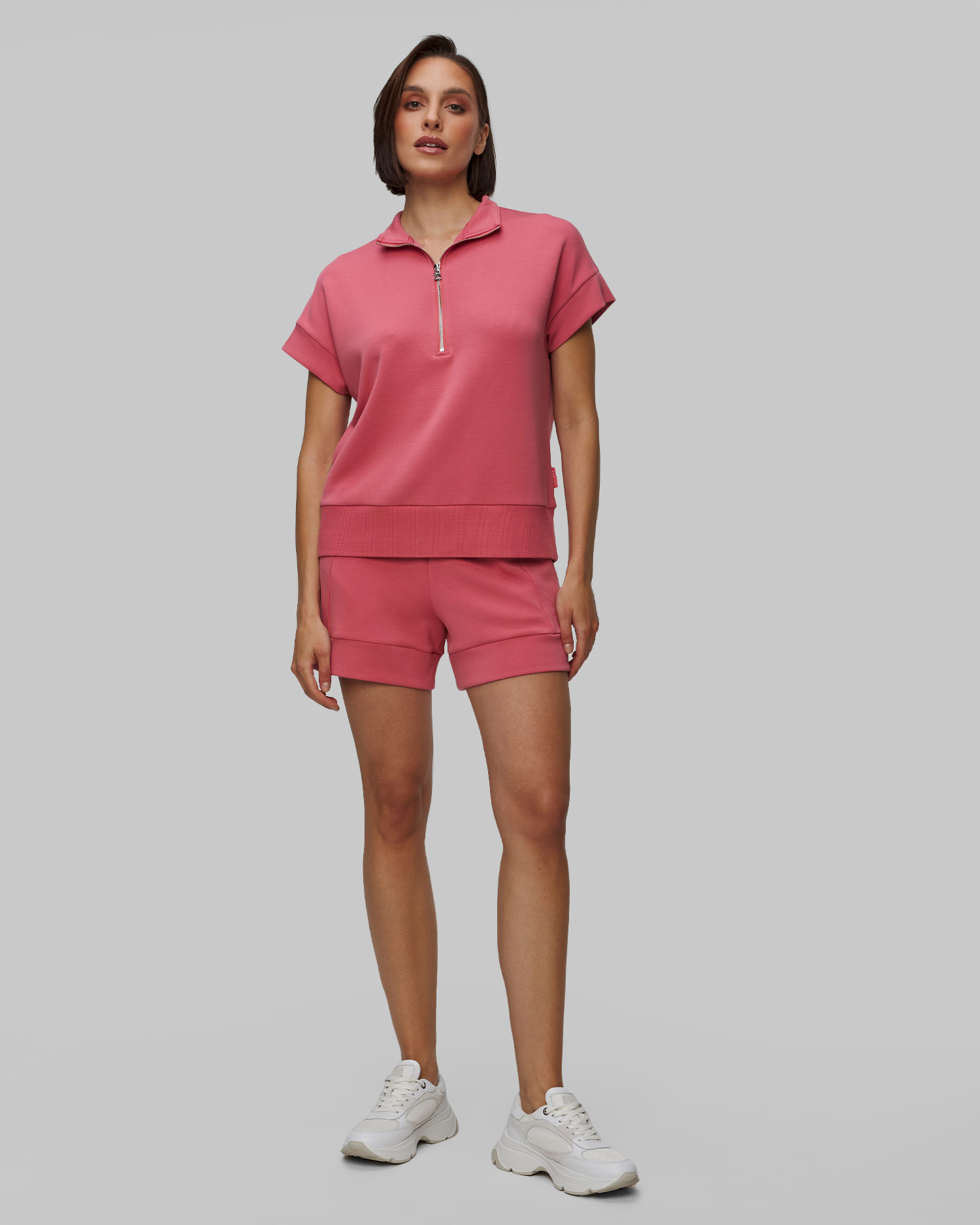 Women's pink Varley Ritchie Short Sleeve Sweatshirt