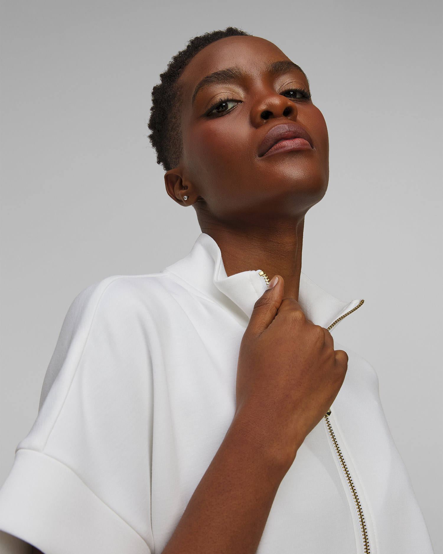 Biała bluza damska Varley Ritchie Short Sleeve Sweat