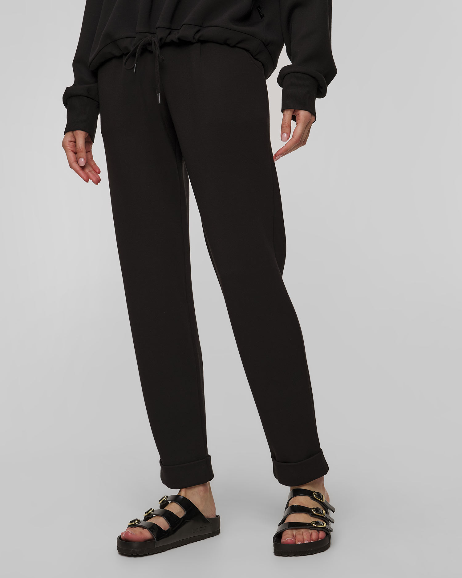 Pantaloni de trening negri pentru femei Varley The Rolled Cuff Pant 28.5