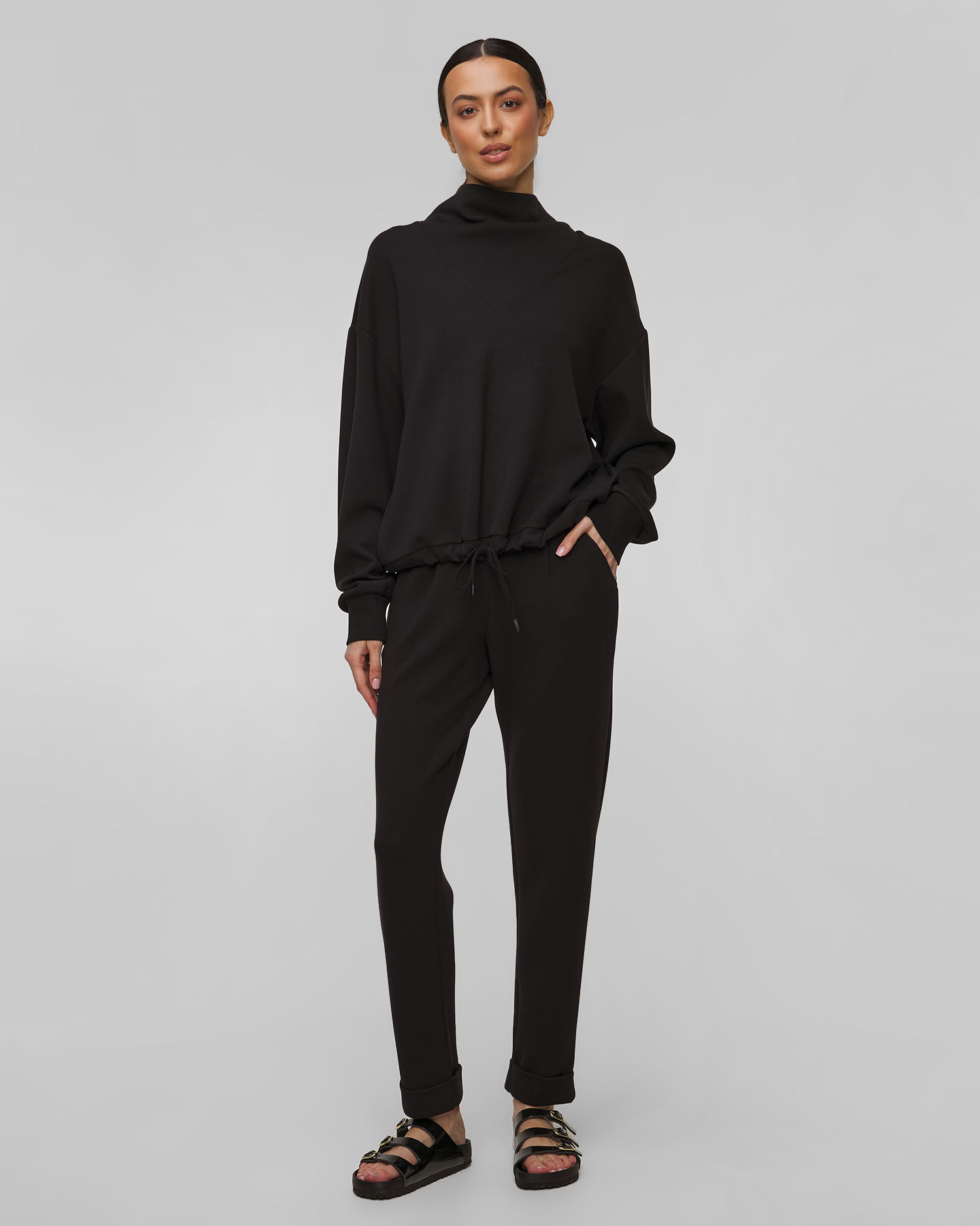 Women's black sweatpants Varley The Rolled Cuff Pant 28.5
