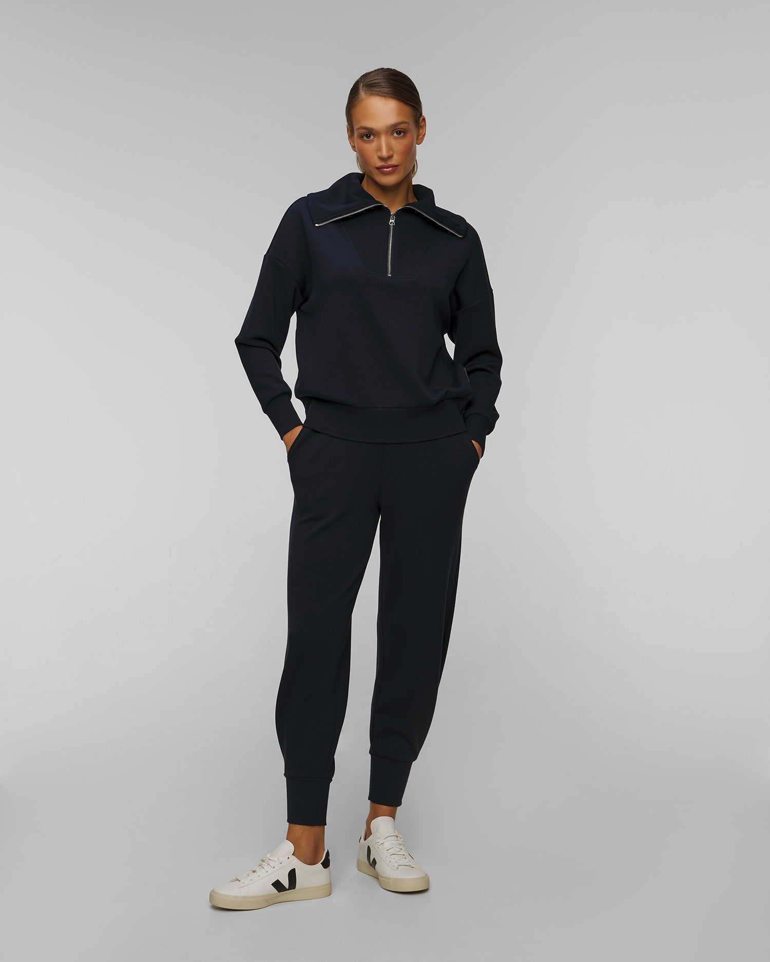 Dámska tmavomodrá mikina Varley Catherine Half Zip Sweat