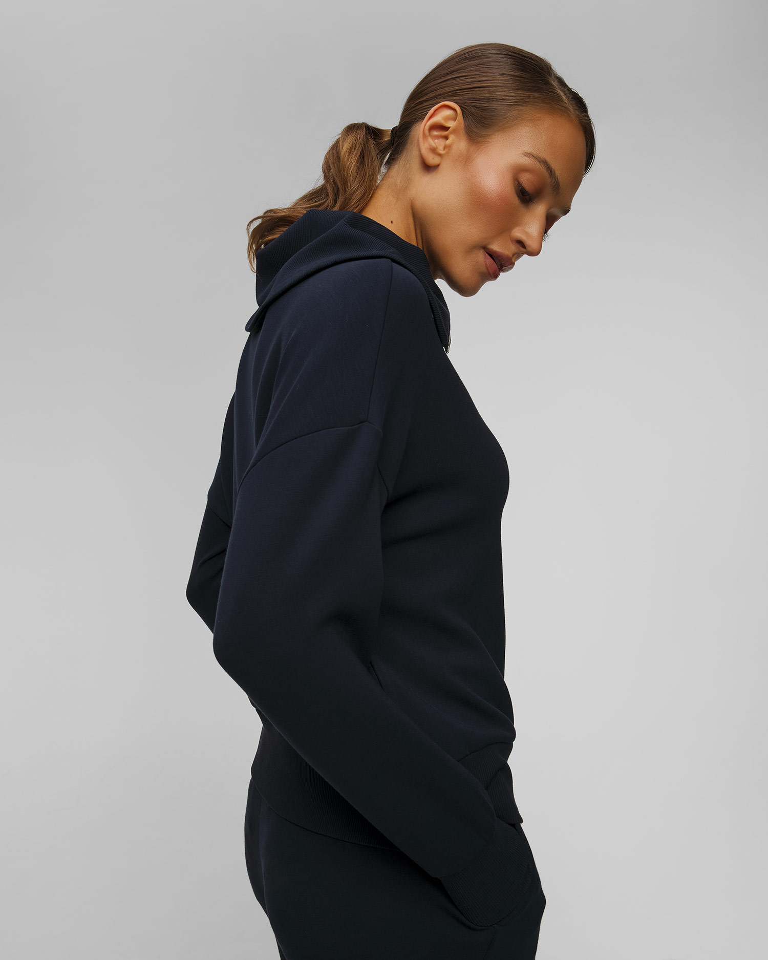 Dámska tmavomodrá mikina Varley Catherine Half Zip Sweat