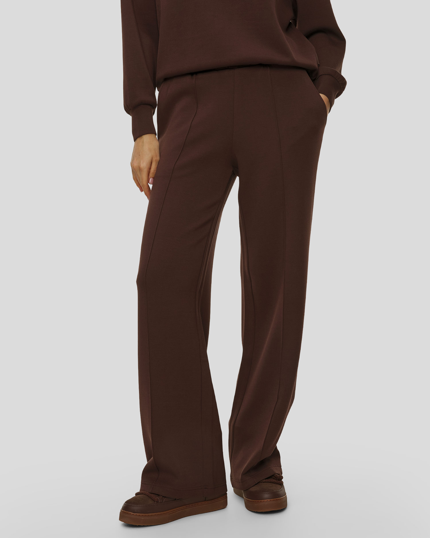 Pantaloni de trening maro pentru femei Varley The Wide Leg Pant 30