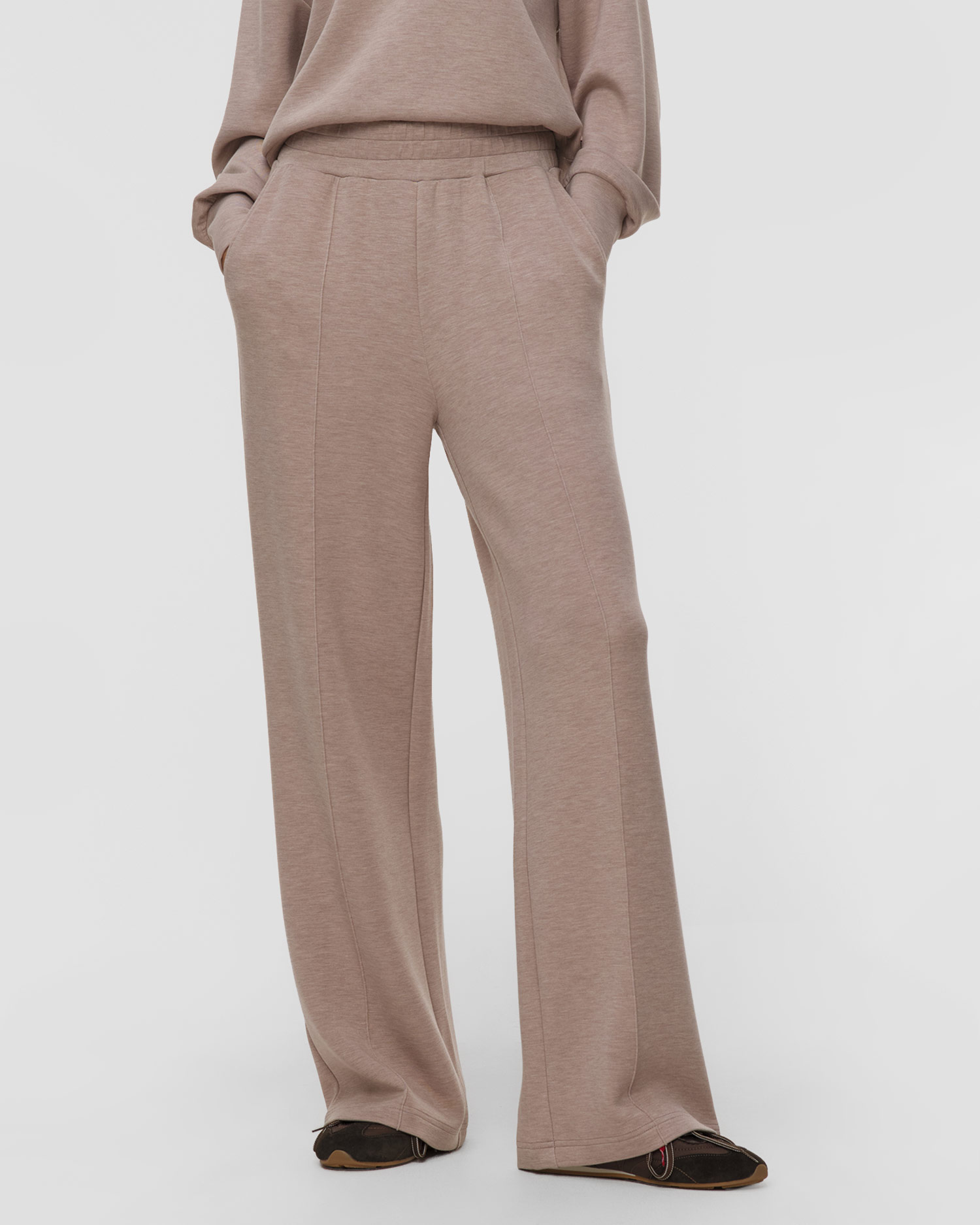 Varley The Wide Leg Pant 30 Damen-Jogginghose, Farbe/Muster: Brązowy