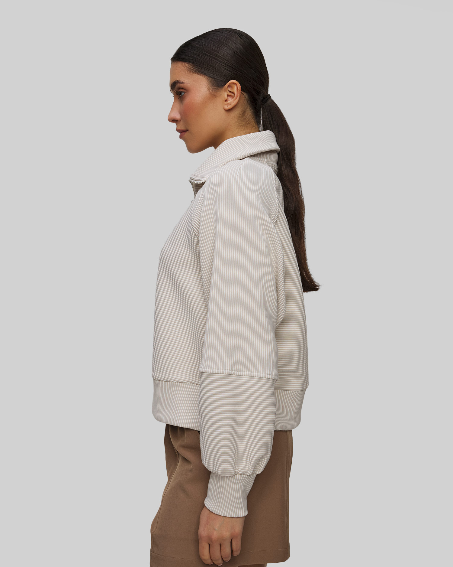 Dámska krémová mikina Varley Milano Half Zip Sweat 2.0