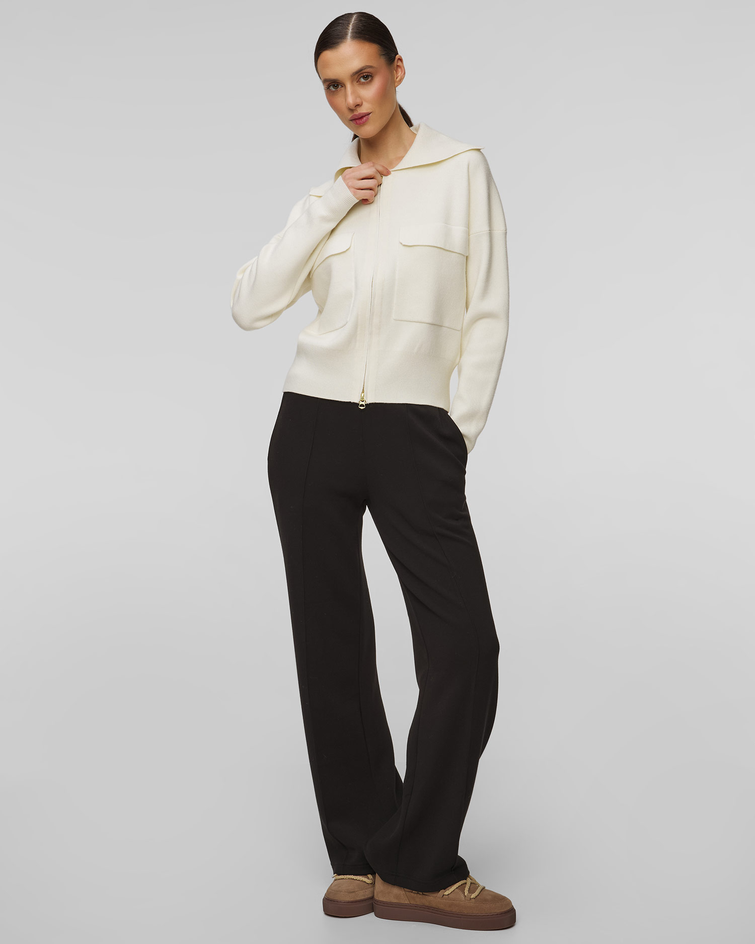 Kurtka dzianinowa damska Varley Felise Relaxed Knit Jacket