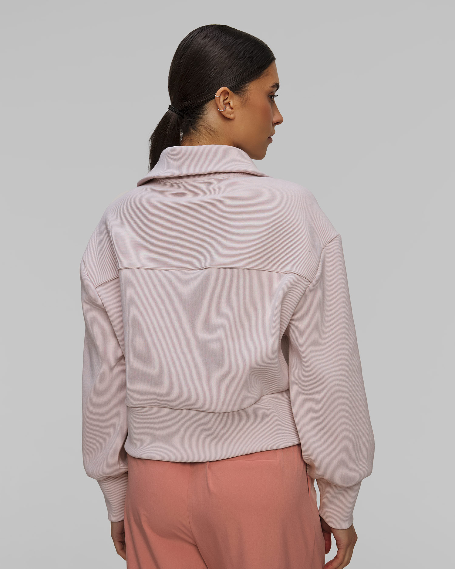 Różowa bluza damska Varley Gibbs Zip Through Sweat