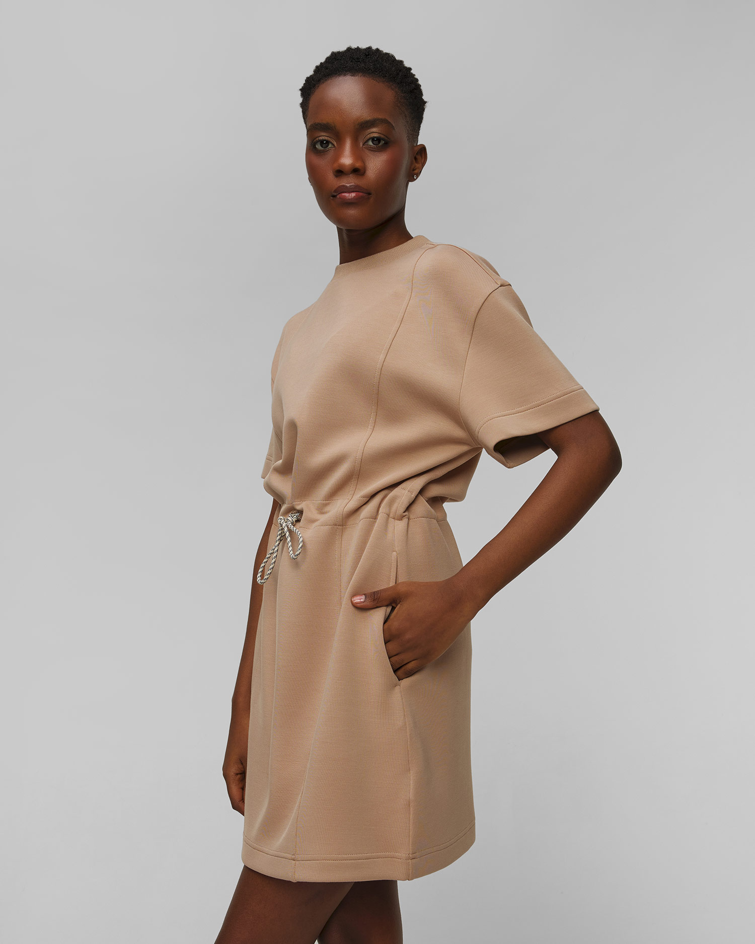 Robe marron pour femmes Varley Maple Dress 2.0