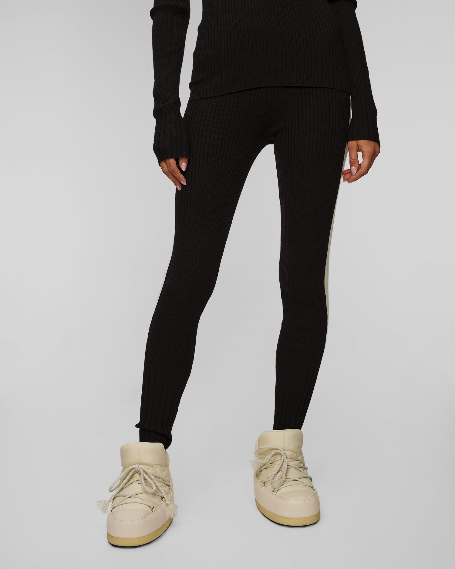 Varley Aiden Knit Legging Damen-Leggings in Schwarz